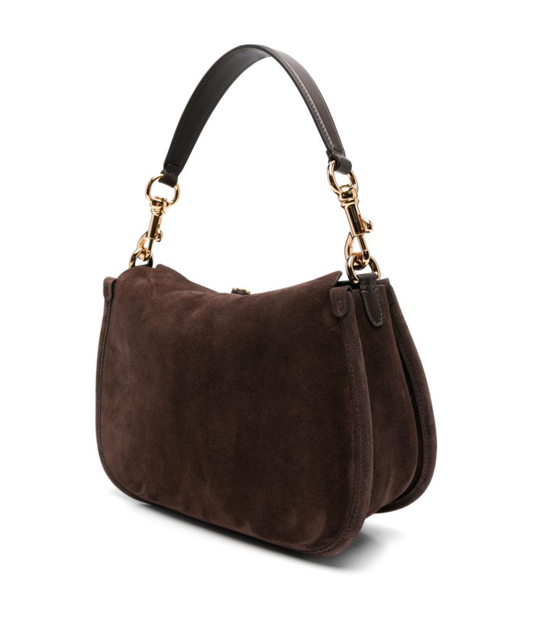 ETRO Коричневая замшевая сумка через плечо, фото 4