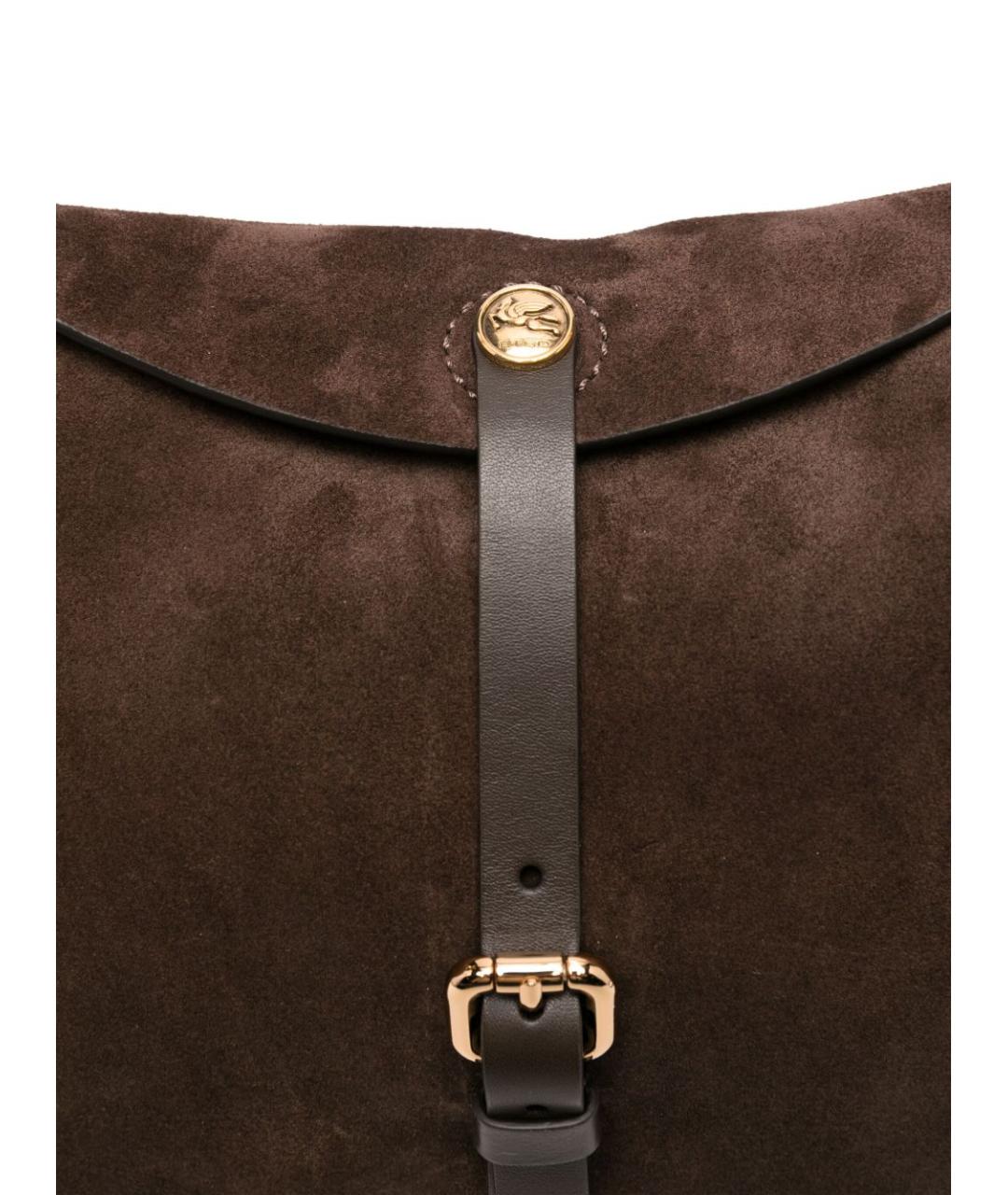 ETRO Коричневая замшевая сумка через плечо, фото 2