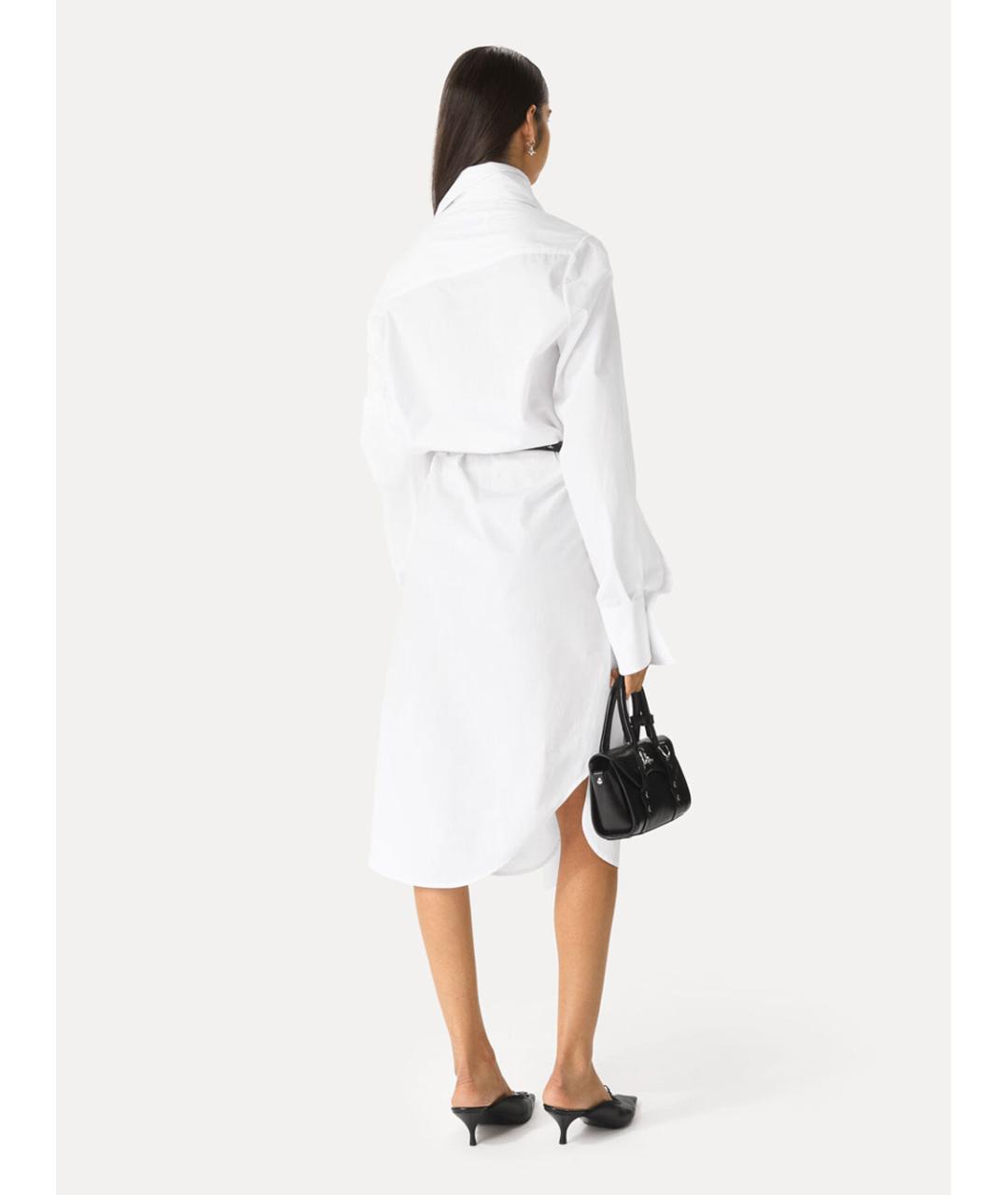 VIVIENNE WESTWOOD Белое хлопковое повседневное платье, фото 3