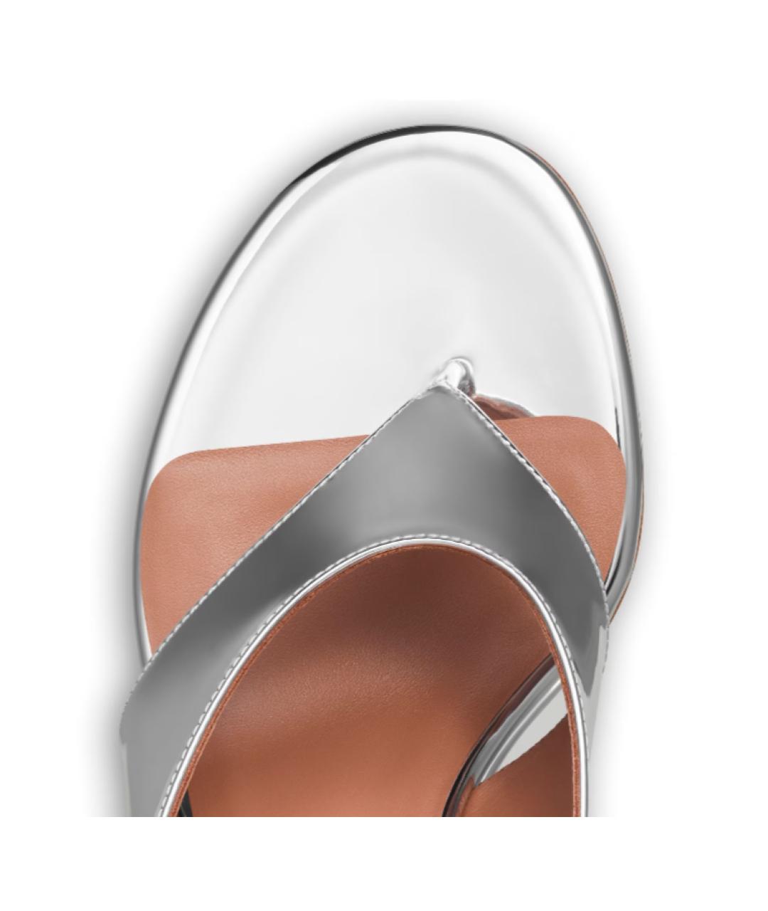 ALAIA Серебряные синтетические мюли, фото 4