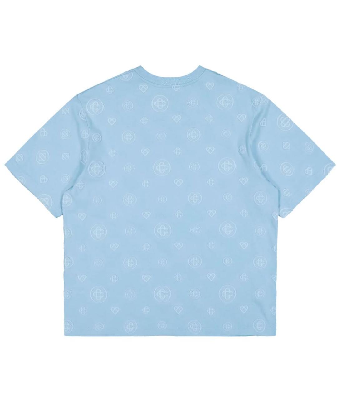 CASABLANCA Голубая хлопковая футболка, фото 2