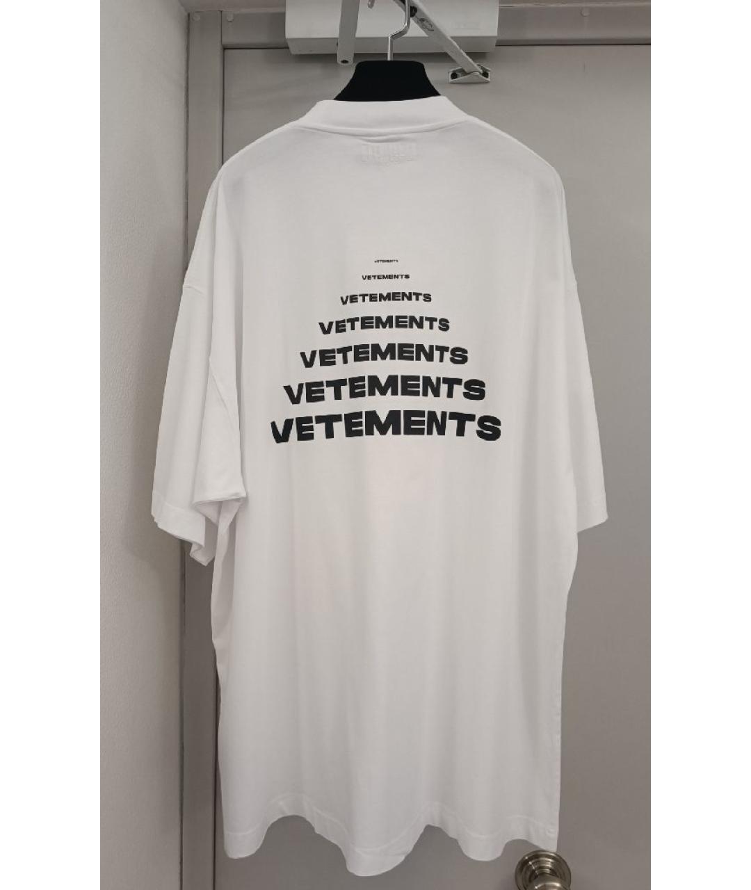 VETEMENTS Белая хлопковая футболка, фото 2