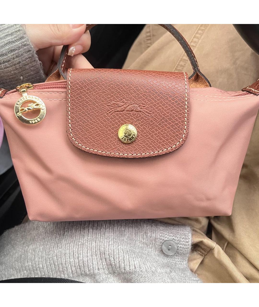 LONGCHAMP Розовая сумка с короткими ручками, фото 7