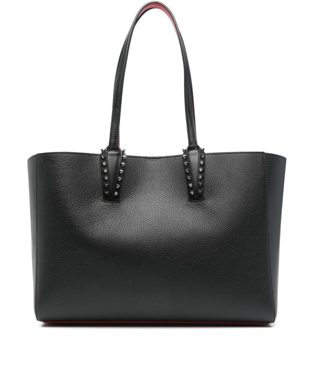 CHRISTIAN LOUBOUTIN Черная кожаная сумка тоут, фото 1