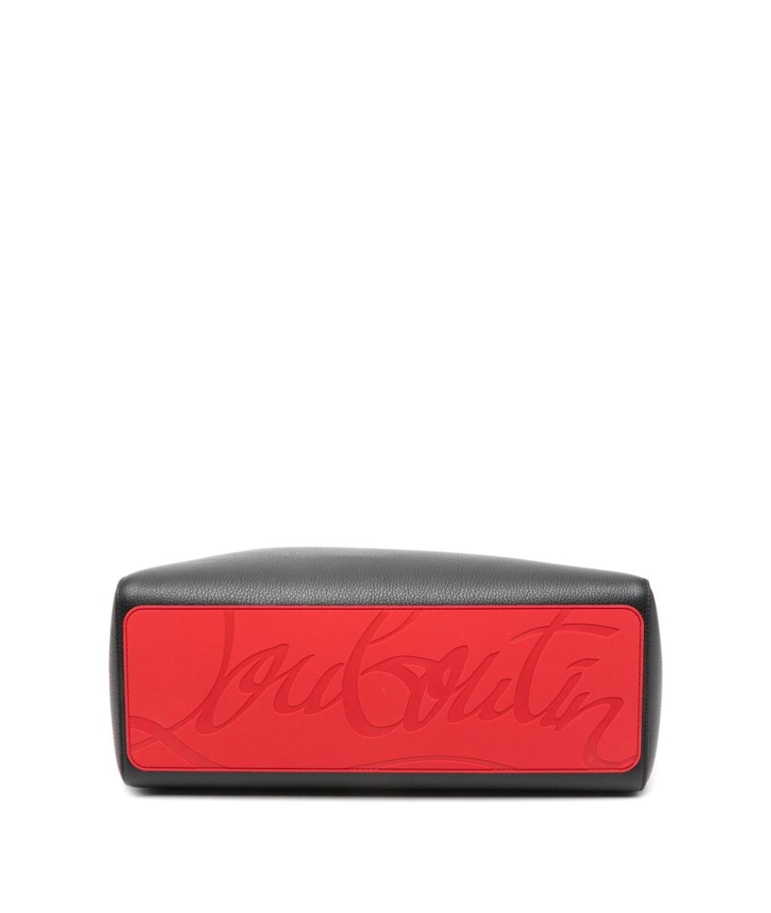 CHRISTIAN LOUBOUTIN Черная кожаная сумка тоут, фото 5