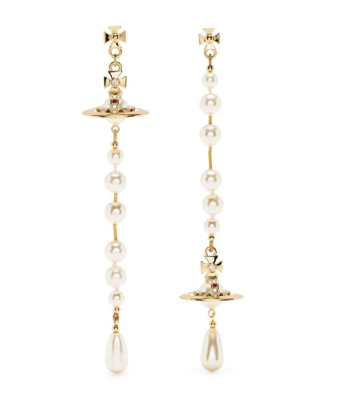 VIVIENNE WESTWOOD Золотые латунные серьги, фото 1