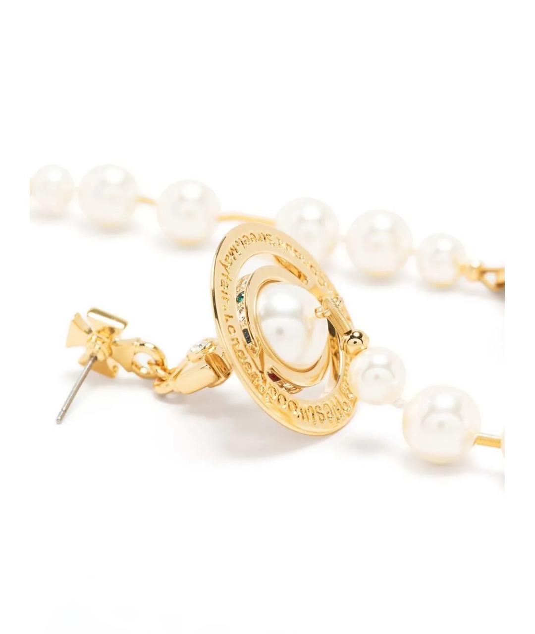 VIVIENNE WESTWOOD Золотые латунные серьги, фото 4