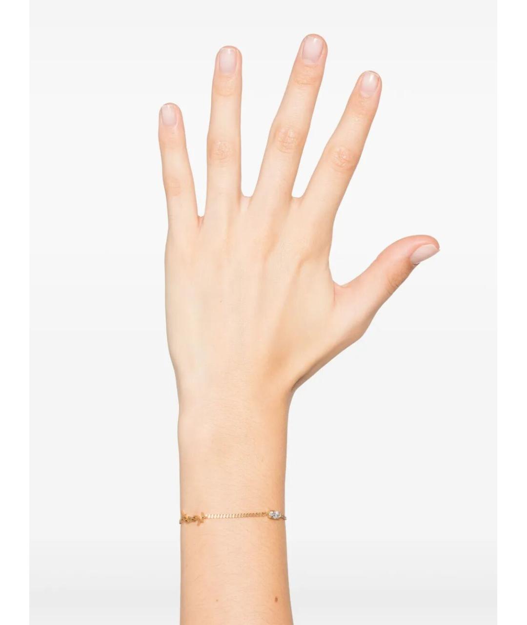 SAINT LAURENT Золотой металлический браслет, фото 4