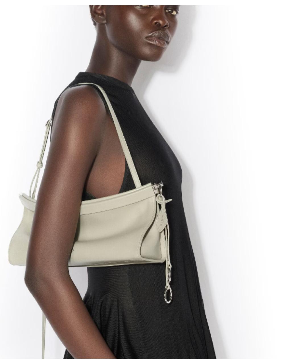 ALAIA Бежевая кожаная сумка через плечо, фото 4