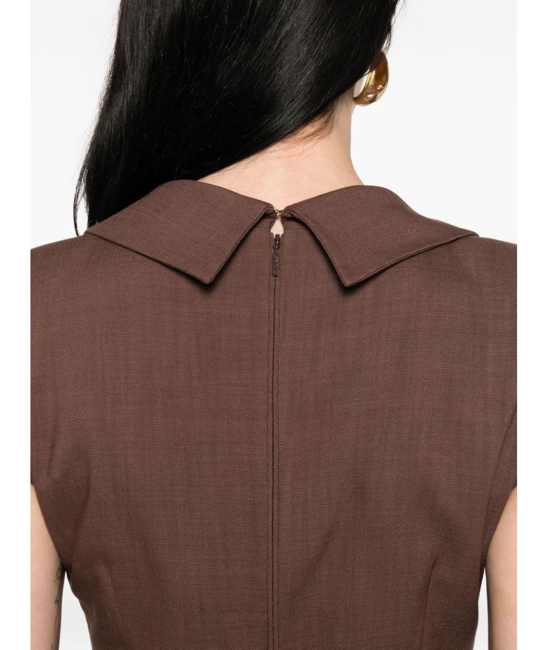 PINKO Коричневое вискозное повседневное платье, фото 3