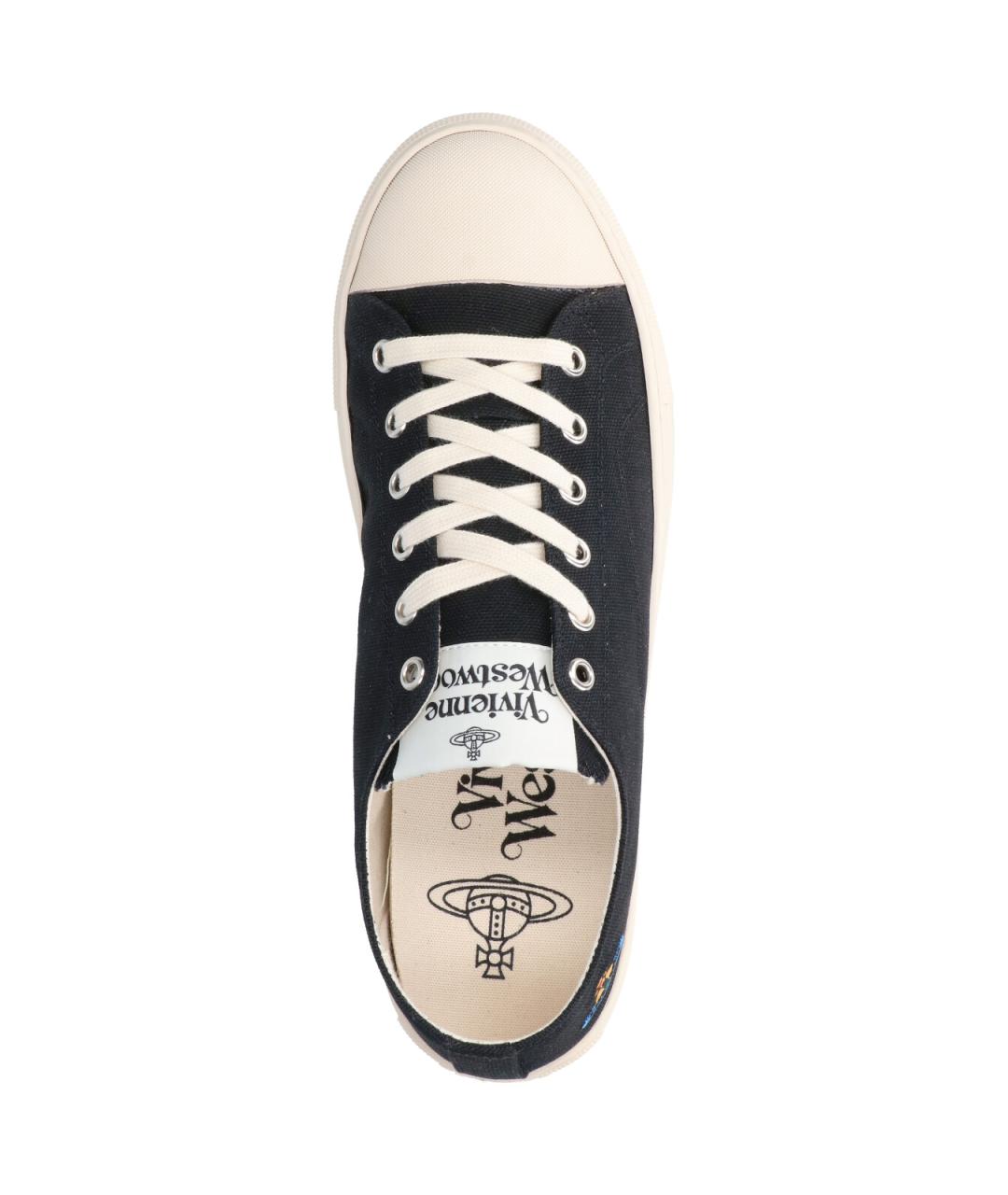 VIVIENNE WESTWOOD Черные текстильные низкие кроссовки / кеды, фото 5