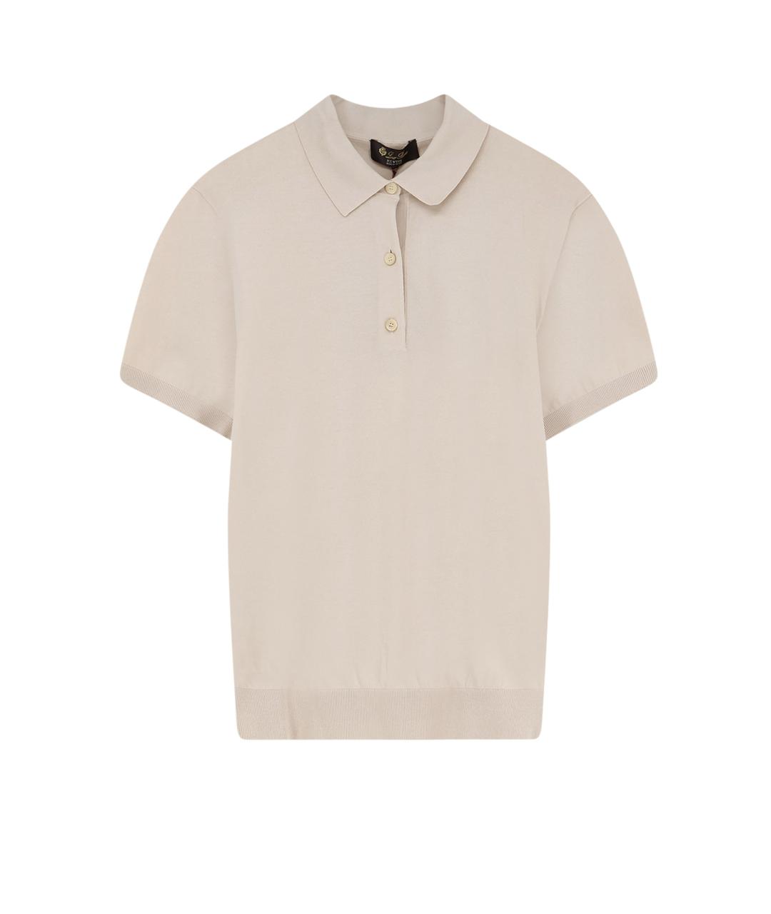 LORO PIANA Бежевая хлопковая футболка, фото 1