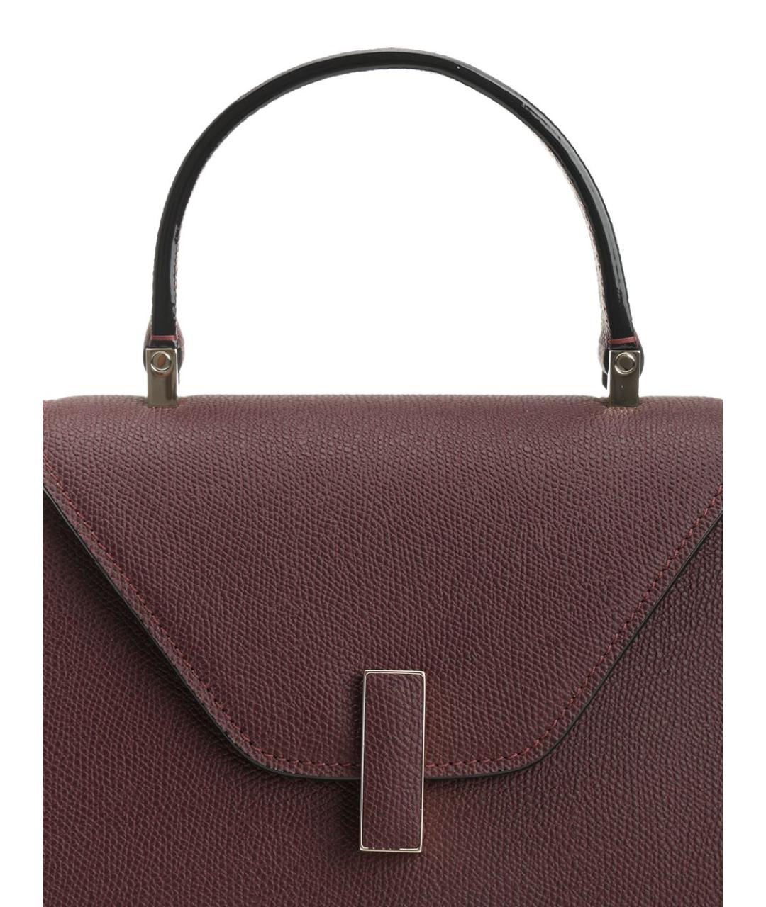 VALEXTRA Бордовая кожаная сумка тоут, фото 3