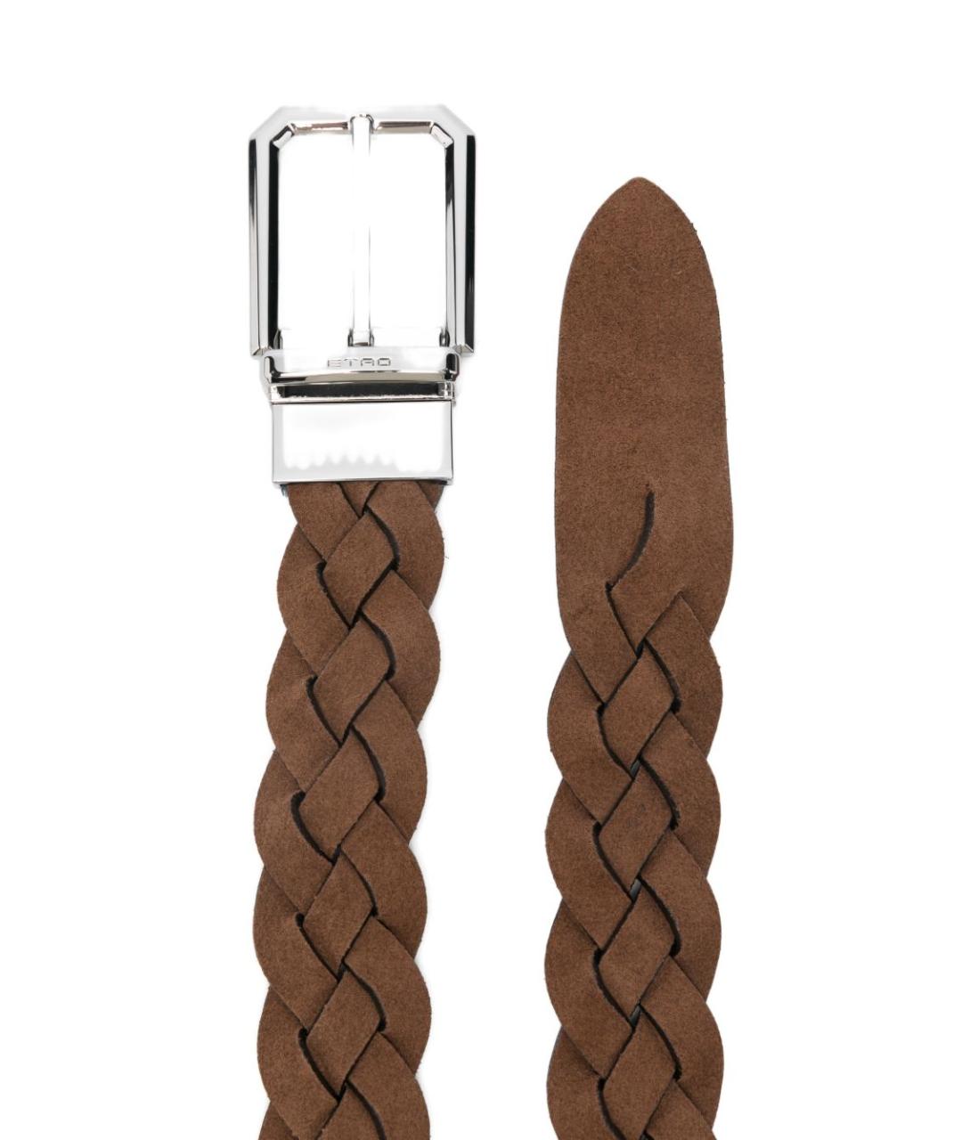 ETRO Коричневый замшевый ремень, фото 2