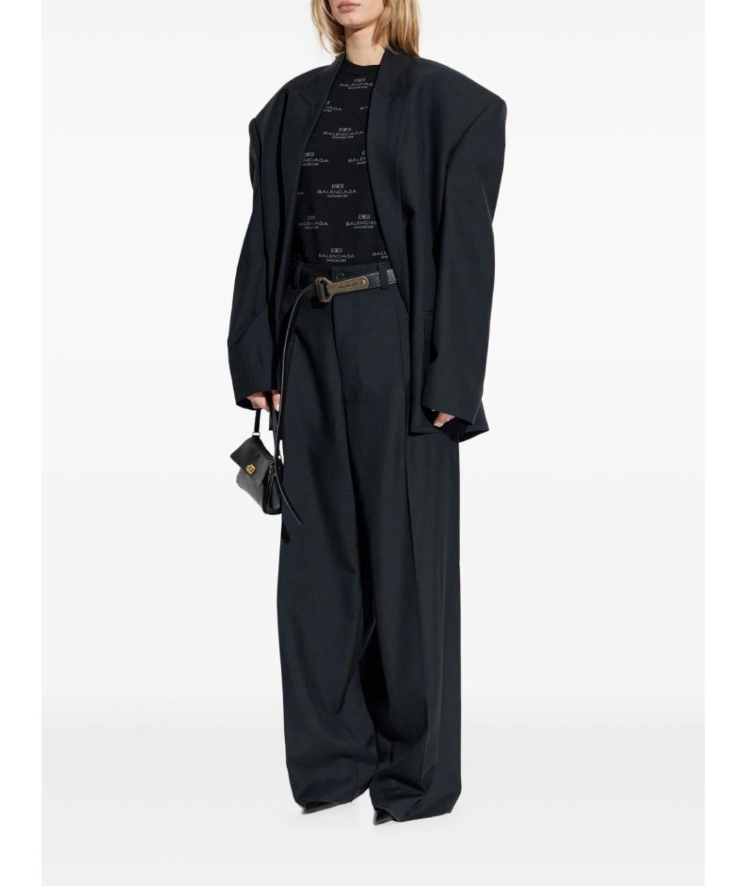 BALENCIAGA Черный шерстяной джемпер / свитер, фото 4