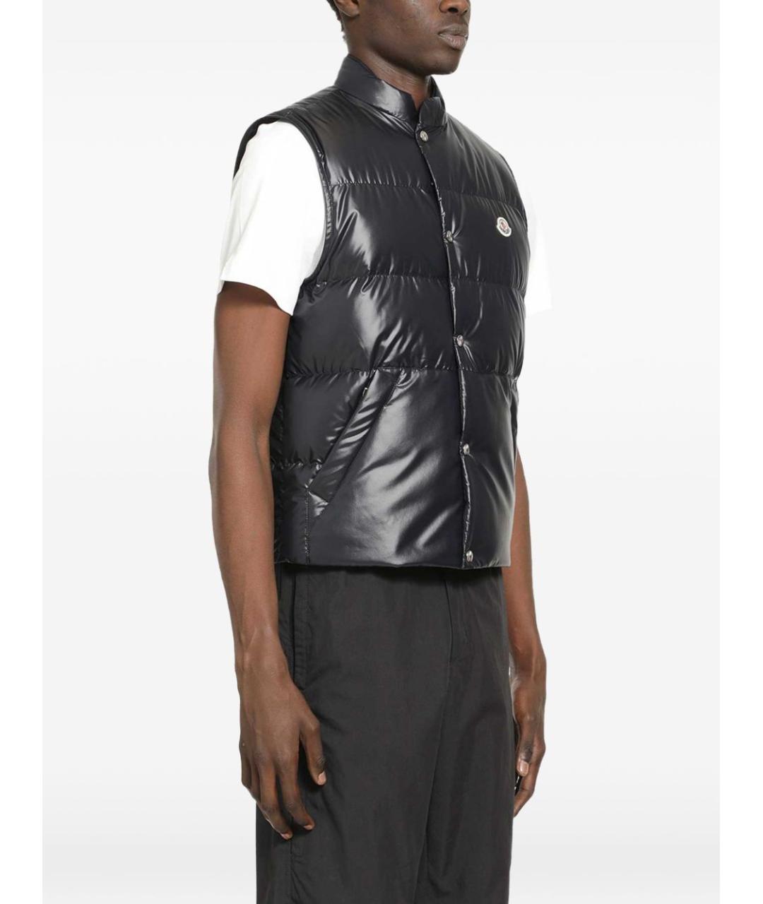 MONCLER Темно-синий полиамидовый жилет, фото 3