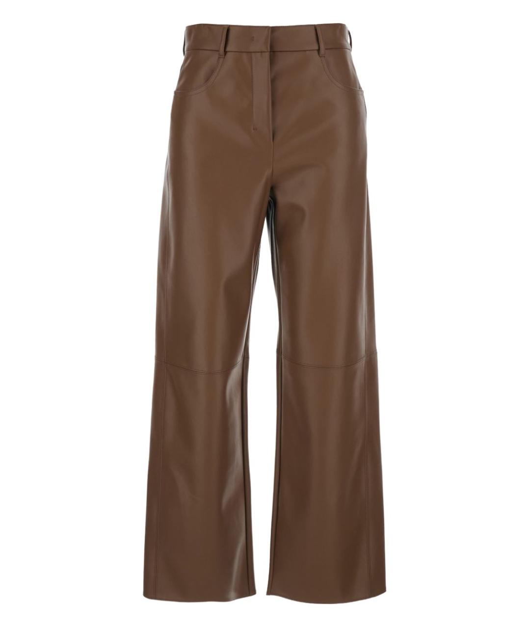 'S MAX MARA Коричневые прямые брюки, фото 1