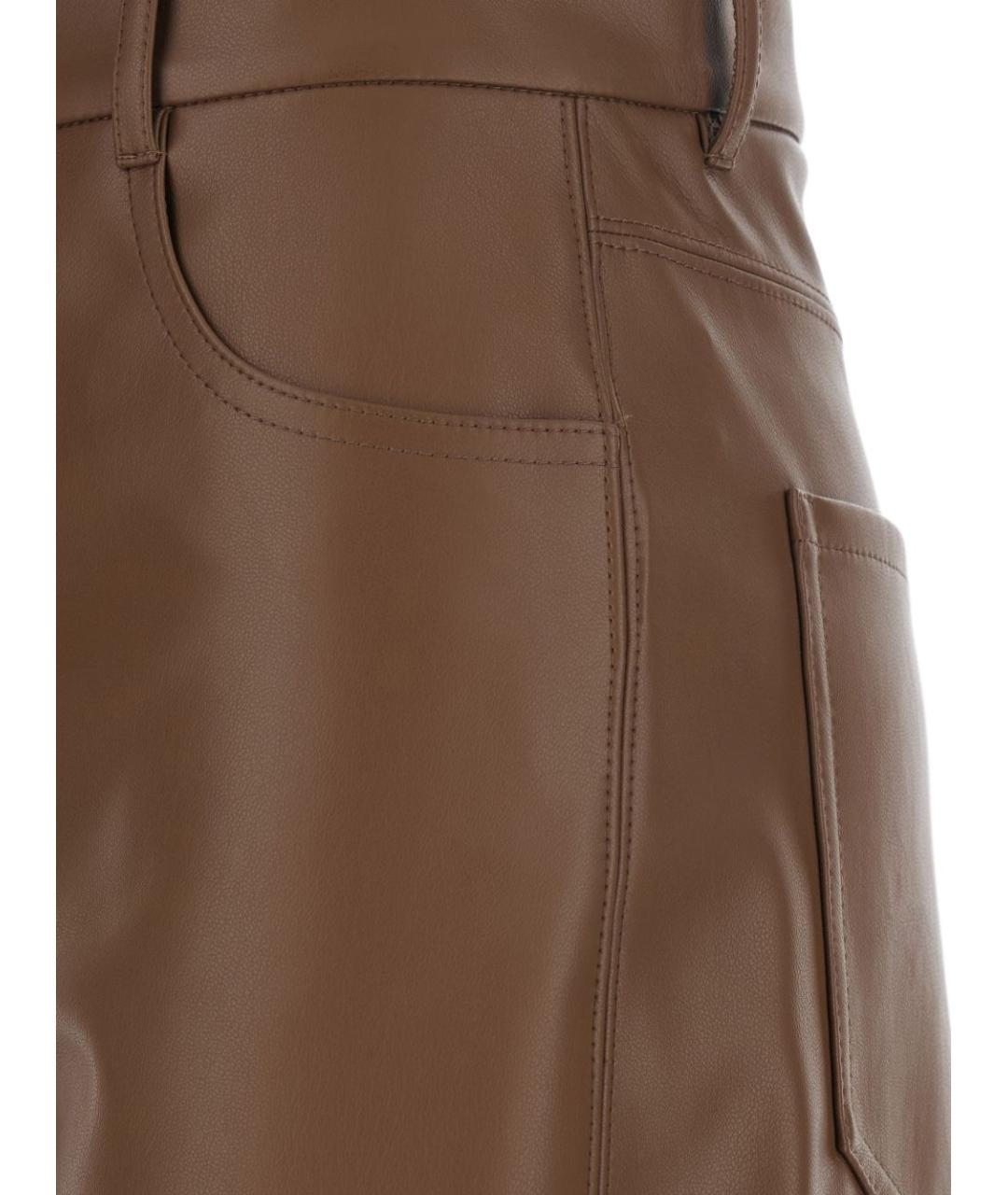 'S MAX MARA Коричневые прямые брюки, фото 3