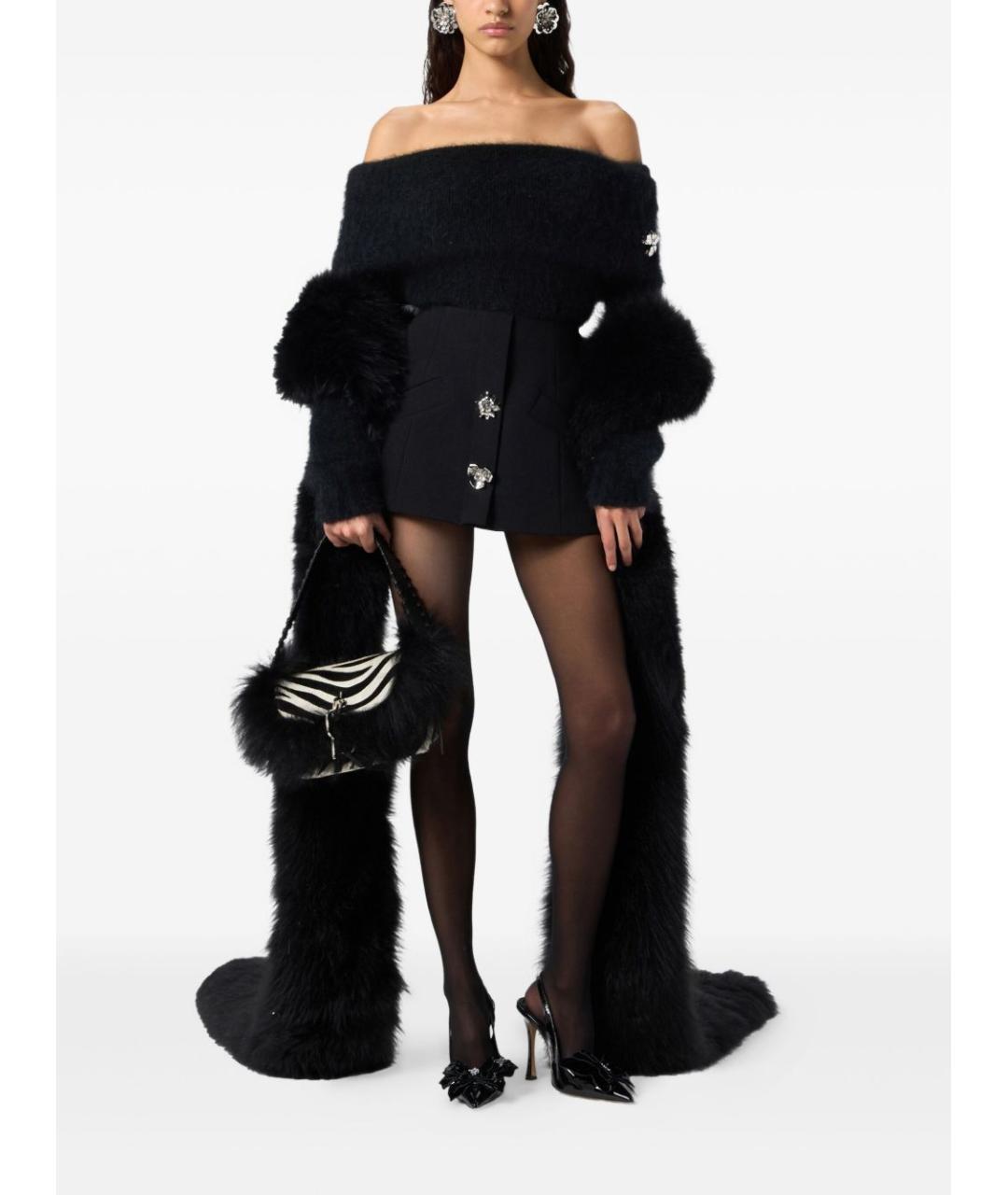 BLUMARINE Черный шерстяной джемпер / свитер, фото 2