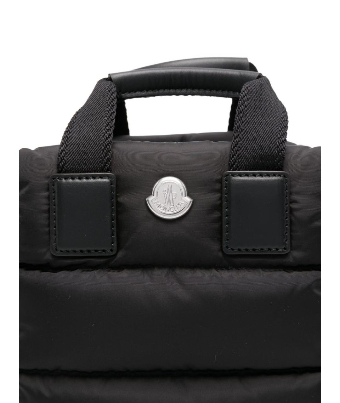 MONCLER Черная тканевая сумка тоут, фото 5