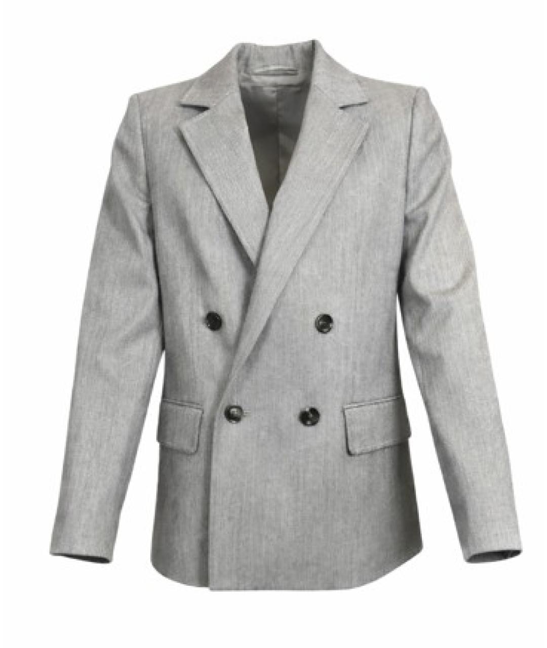 MAX MARA Серый шерстяной жакет/пиджак, фото 1