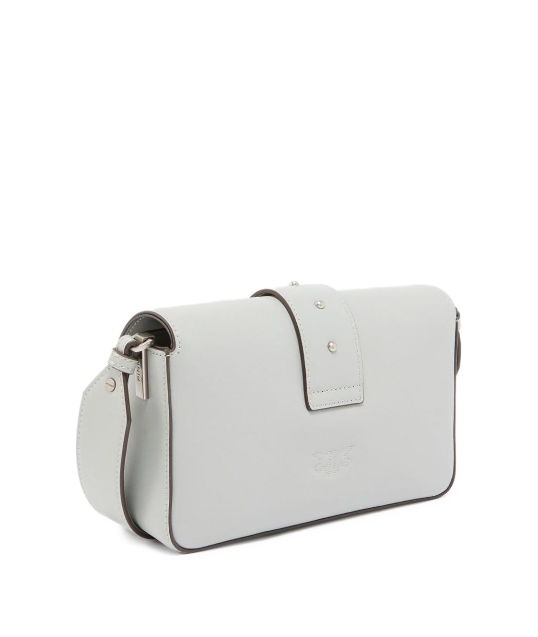 PINKO Серая кожаная сумка через плечо, фото 2