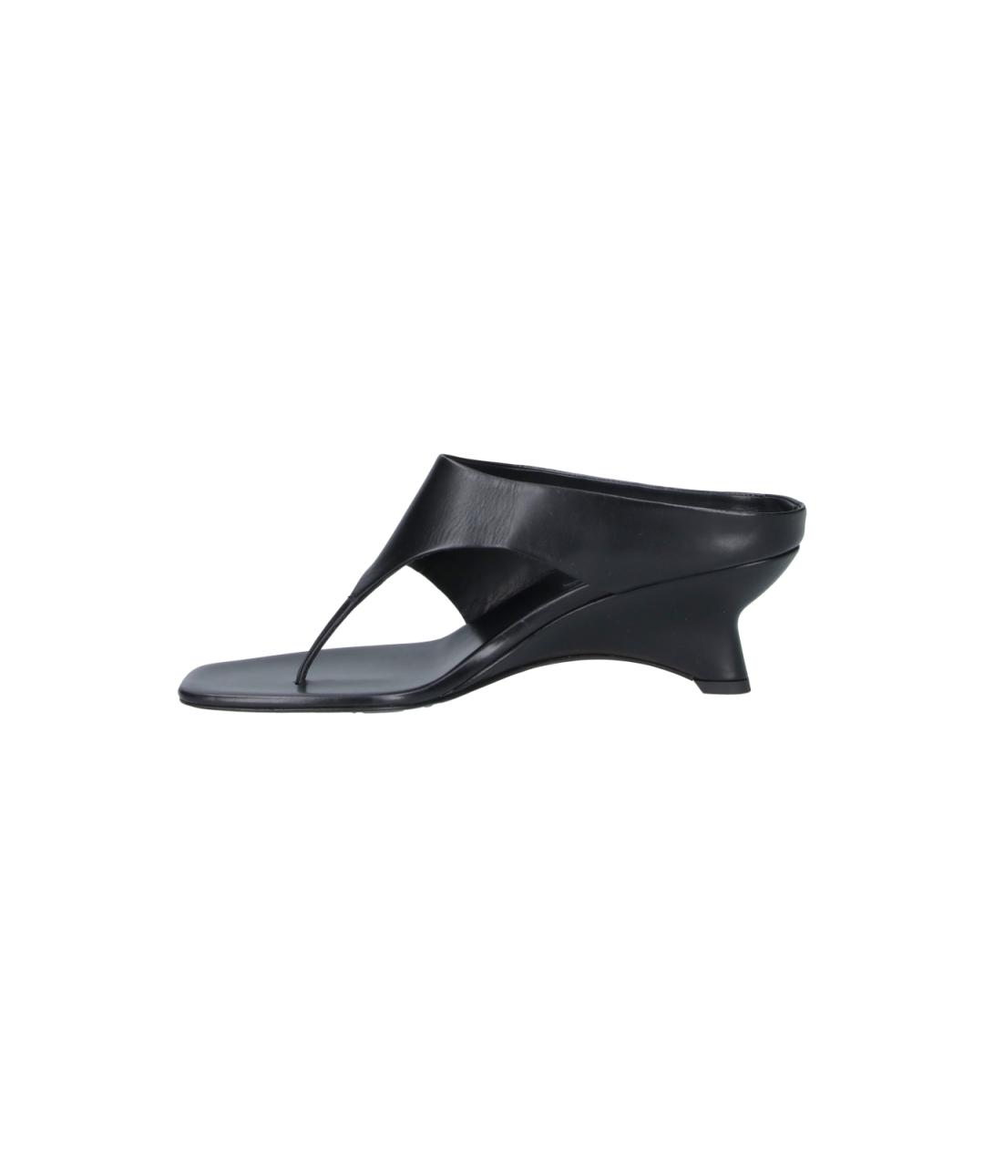 KHAITE Черные кожаные мюли, фото 3