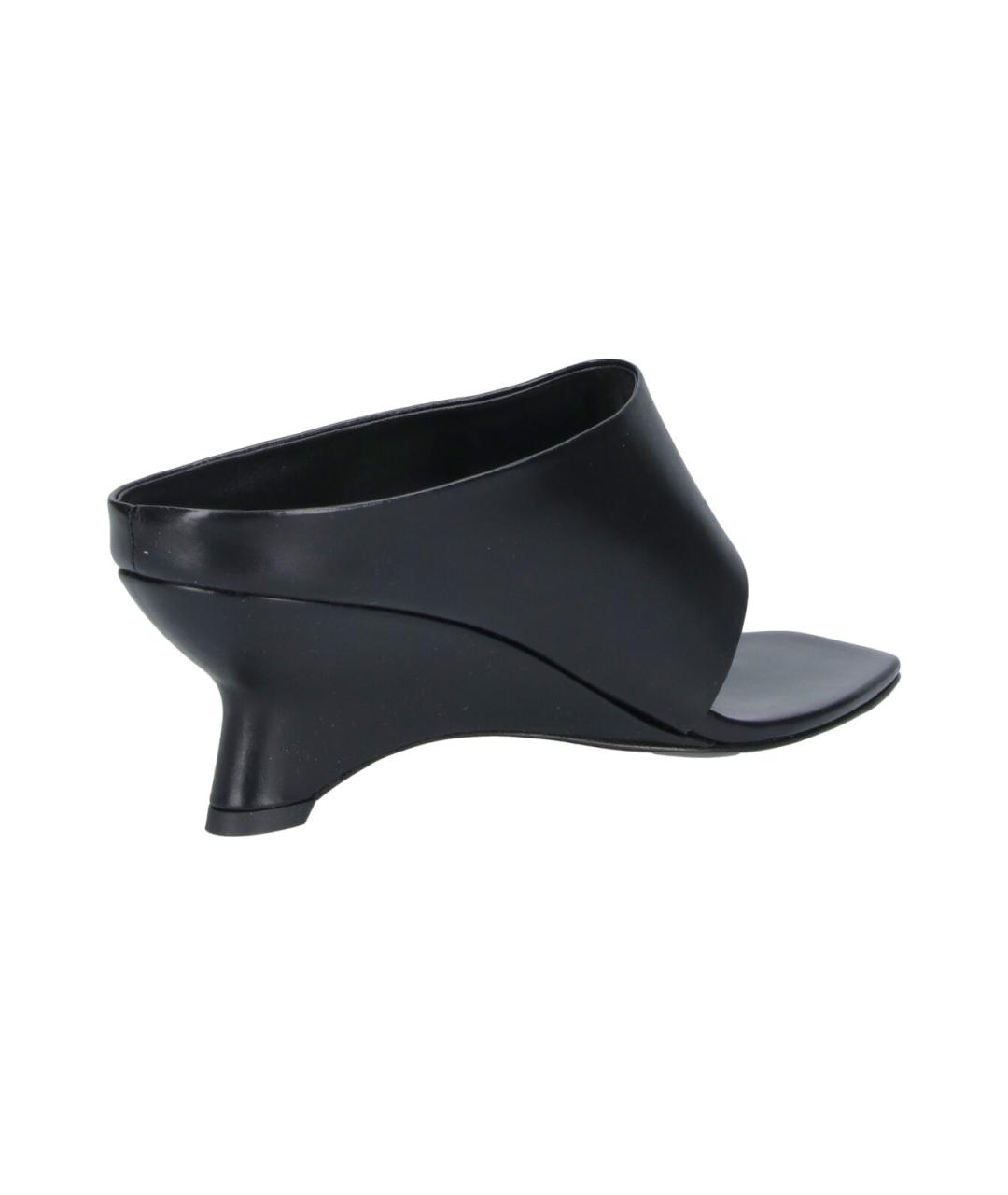 KHAITE Черные кожаные мюли, фото 4