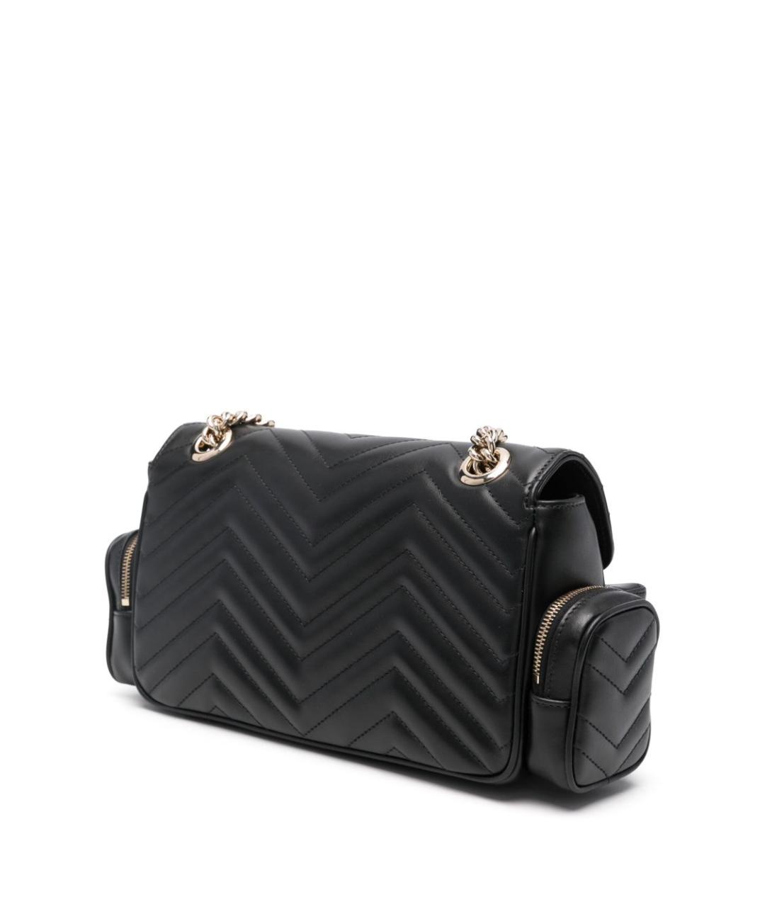 GUCCI Черная кожаная сумка через плечо, фото 6