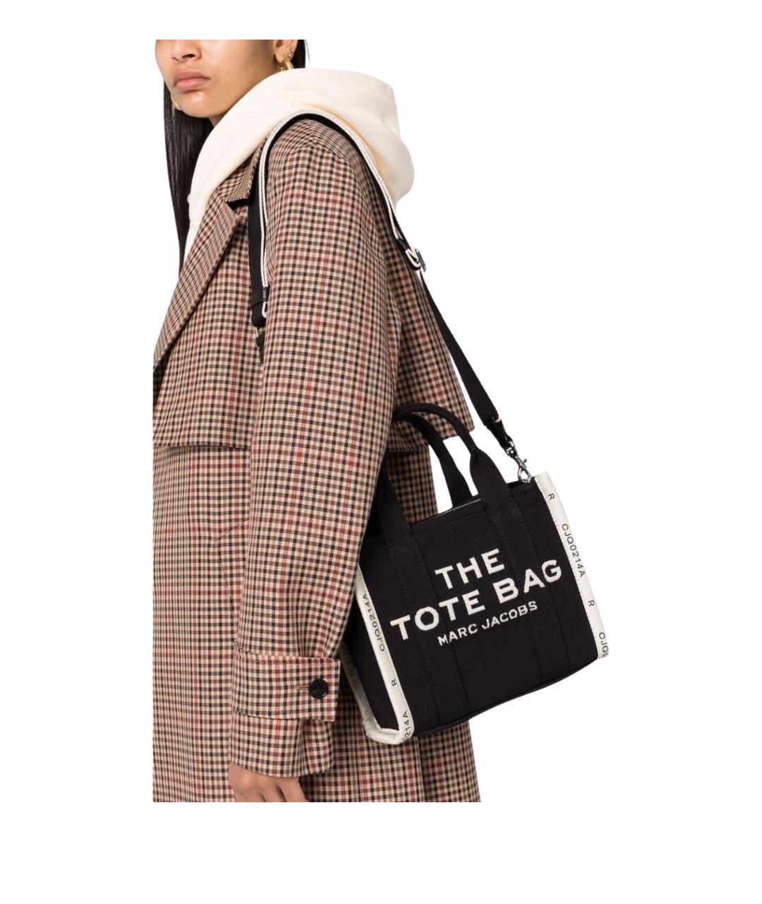 MARC JACOBS Черная хлопковая сумка тоут, фото 3