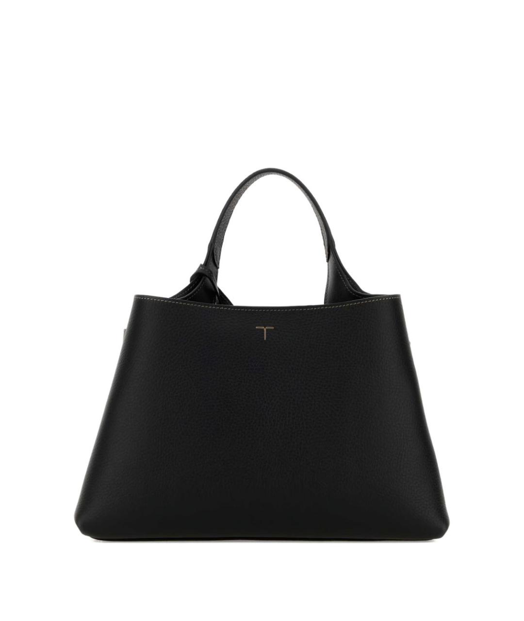 TOD'S Черная кожаная сумка тоут, фото 3