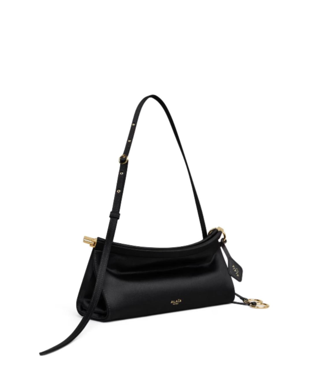 ALAIA Черная шелковая сумка через плечо, фото 2