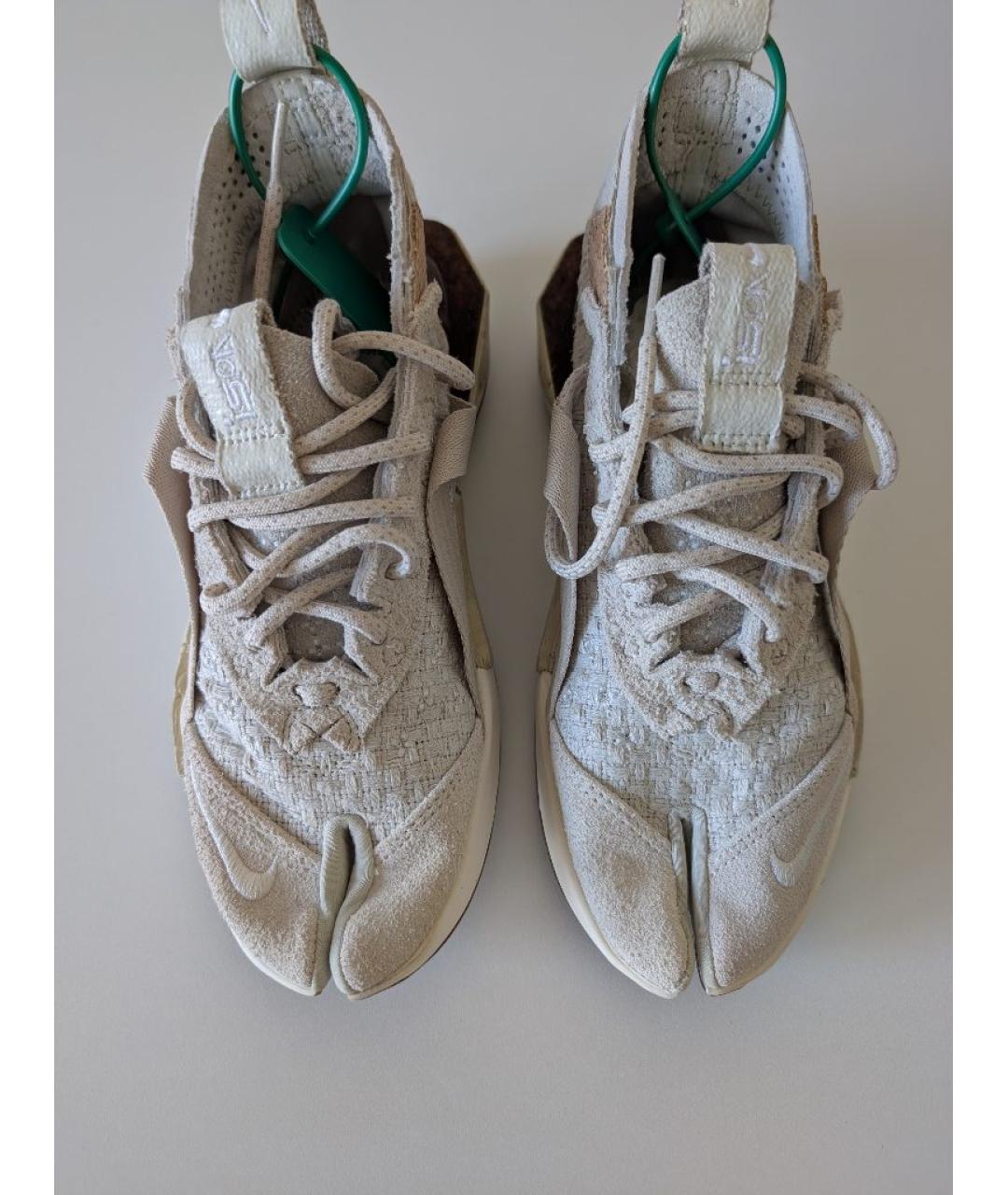 NIKE Бежевые текстильные кроссовки, фото 4