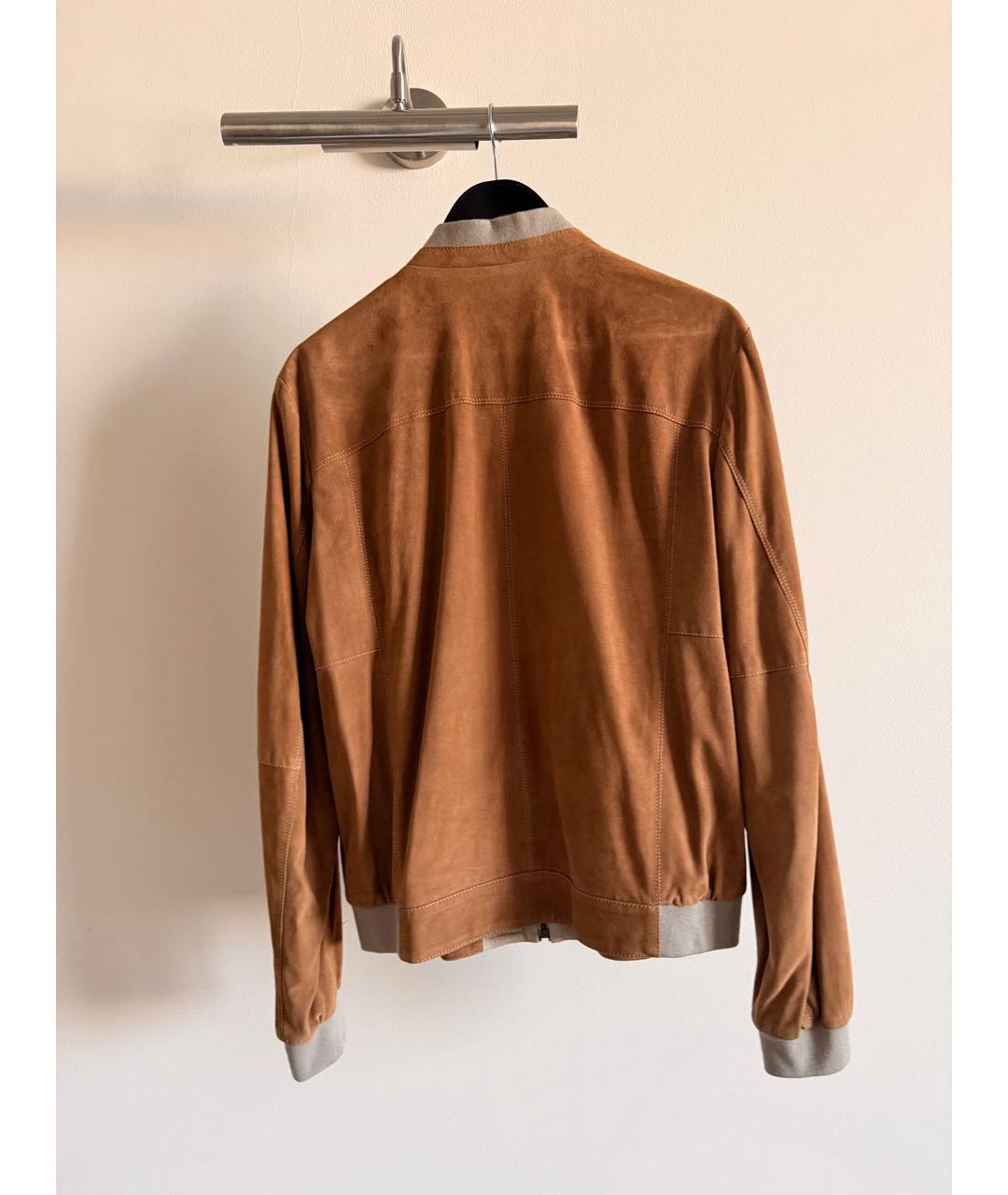 PAL ZILERI Бежевая замшевая куртка, фото 2