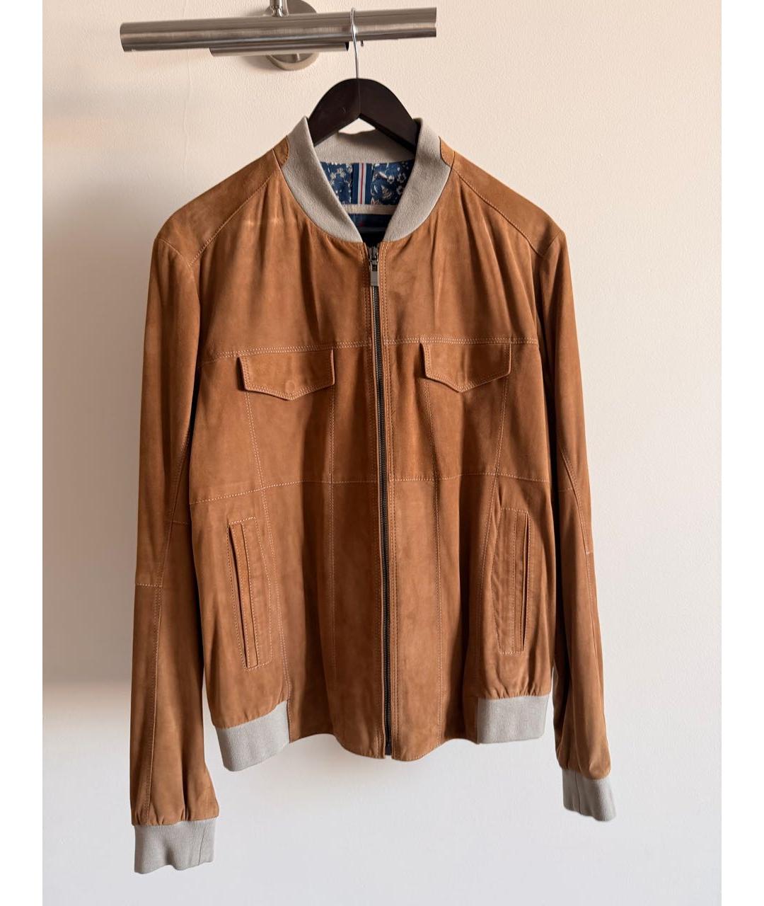 PAL ZILERI Бежевая замшевая куртка, фото 5