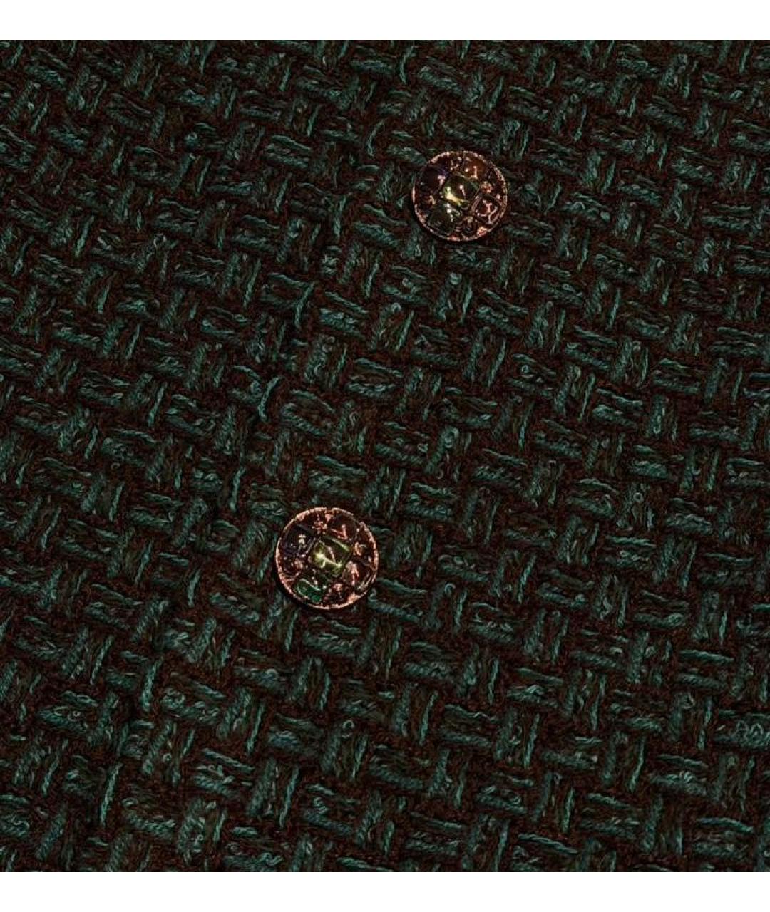 CHANEL Зеленый хлопковый жилет, фото 5