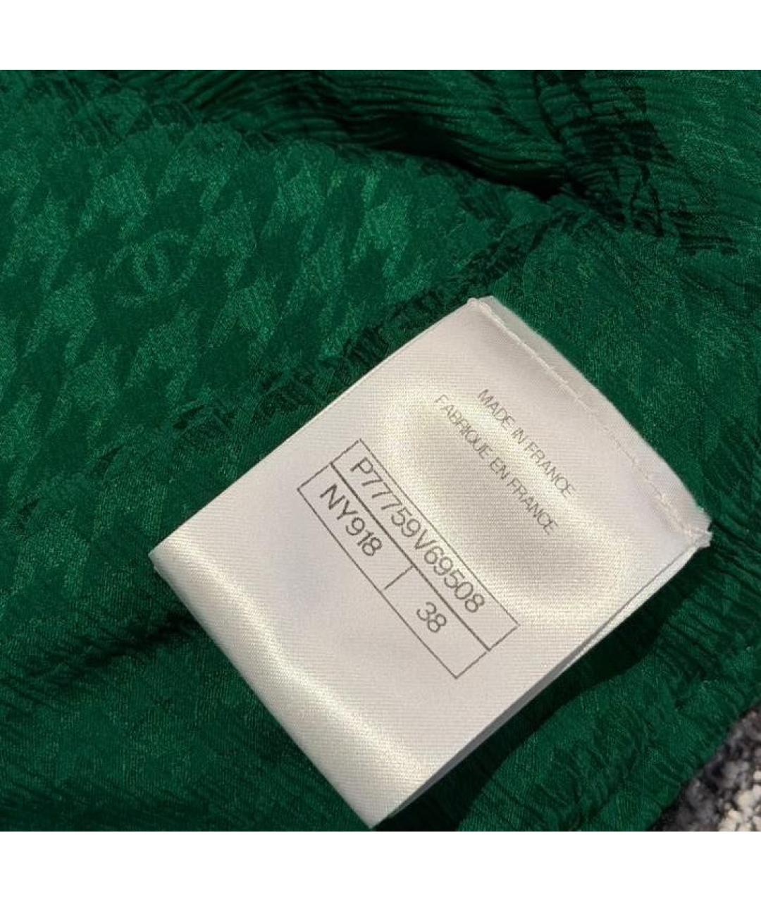 CHANEL Зеленый хлопковый жилет, фото 6