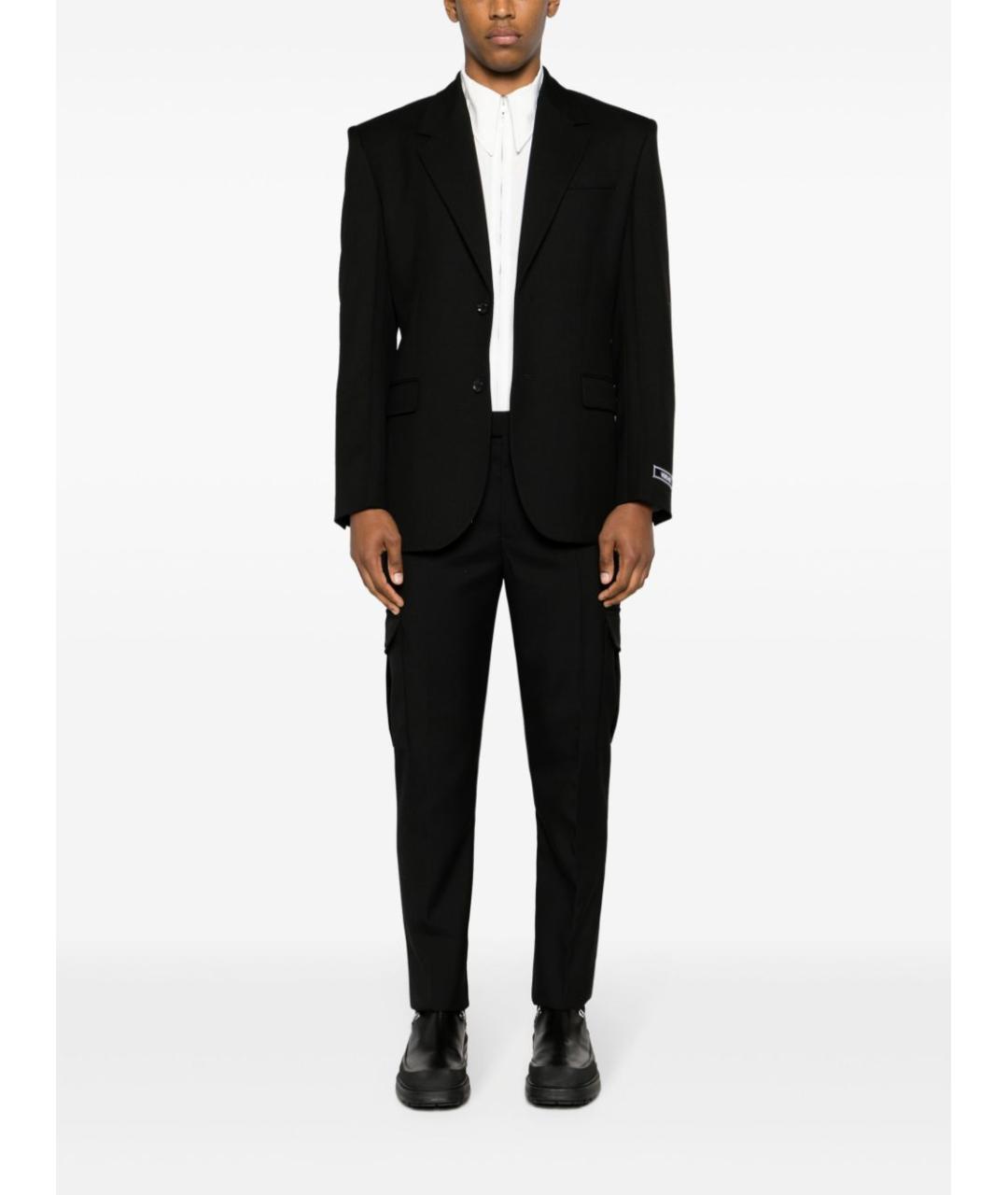 ALEXANDER MCQUEEN Черные хлопковые повседневные брюки, фото 3