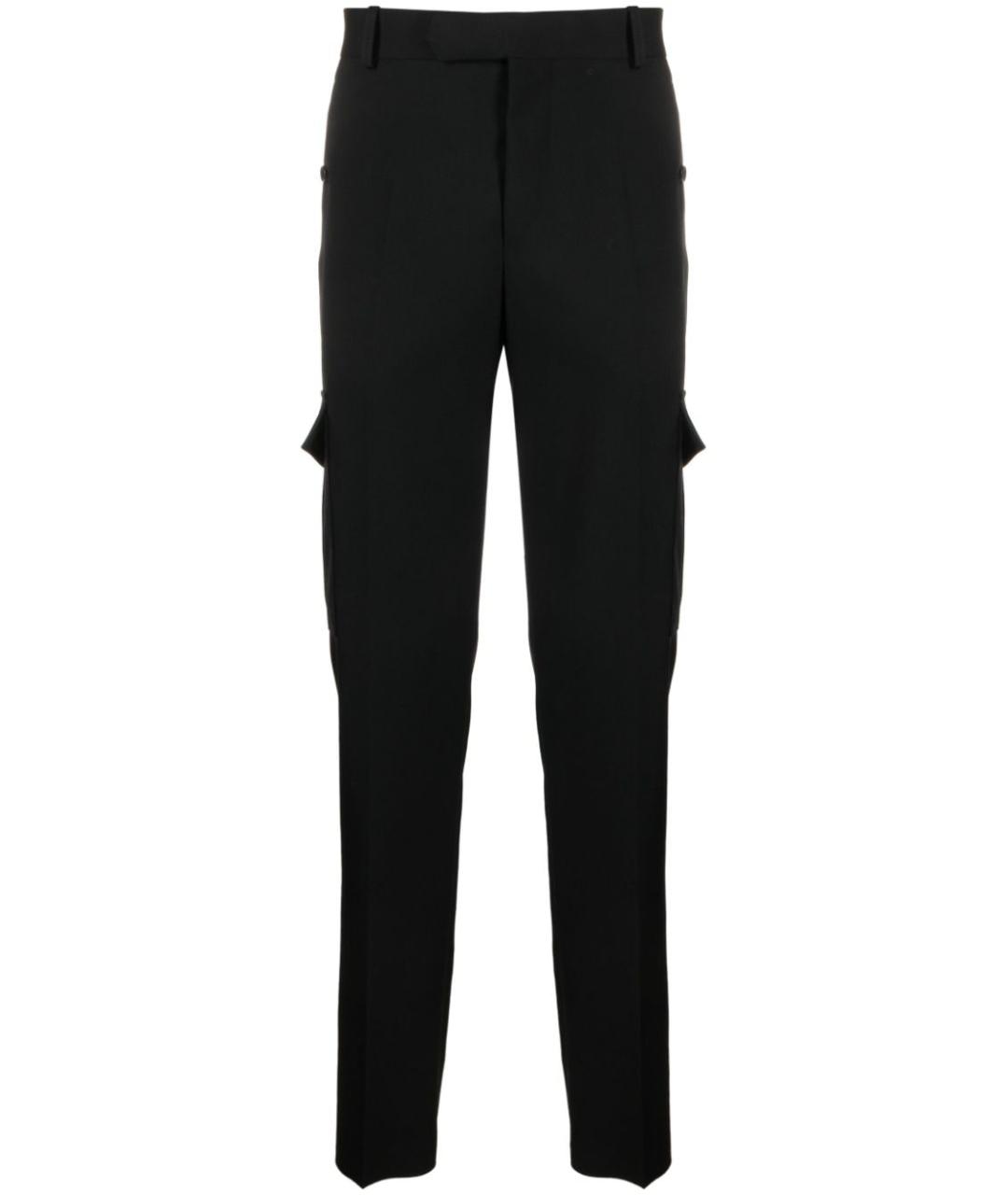 ALEXANDER MCQUEEN Черные хлопковые повседневные брюки, фото 1