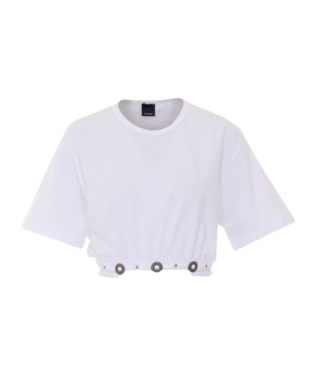 PINKO Белая хлопковая футболка, фото 1