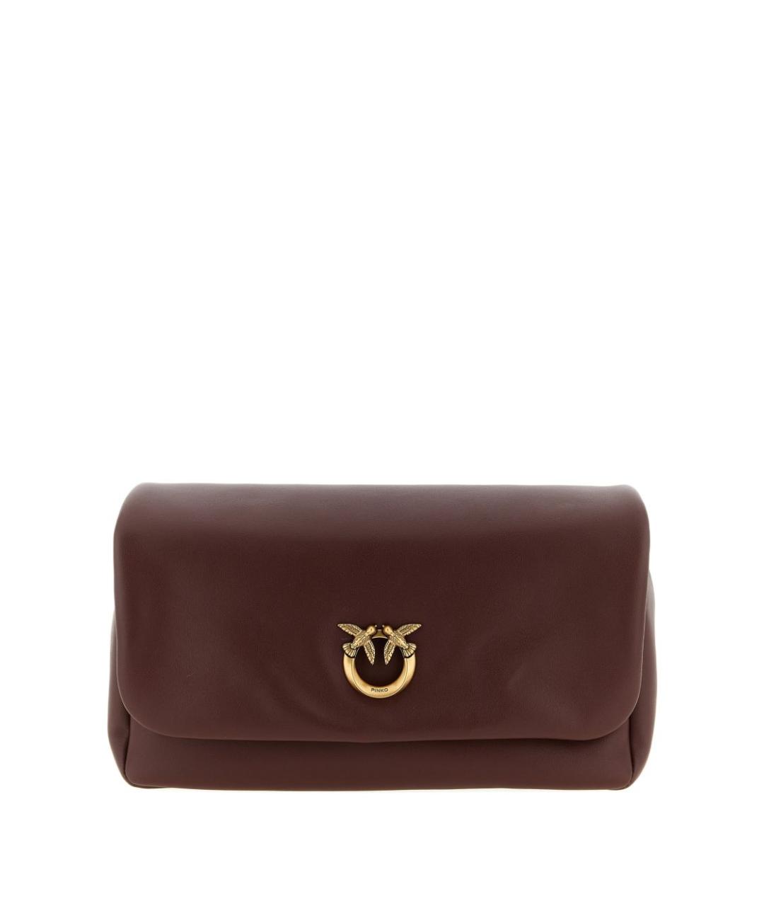 PINKO Коричневая кожаная сумка через плечо, фото 6