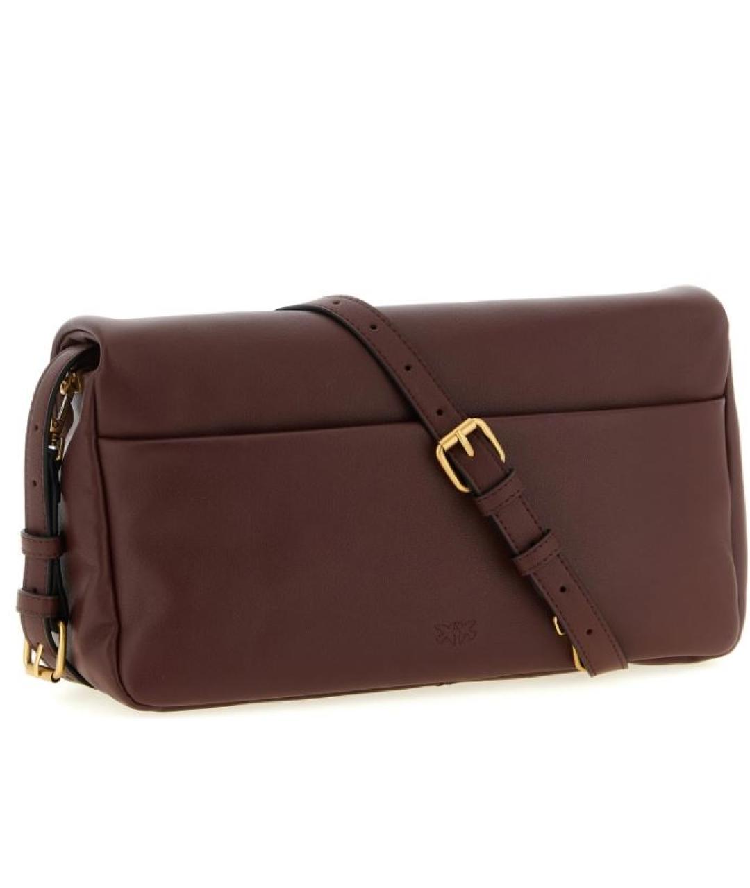 PINKO Коричневая кожаная сумка через плечо, фото 2
