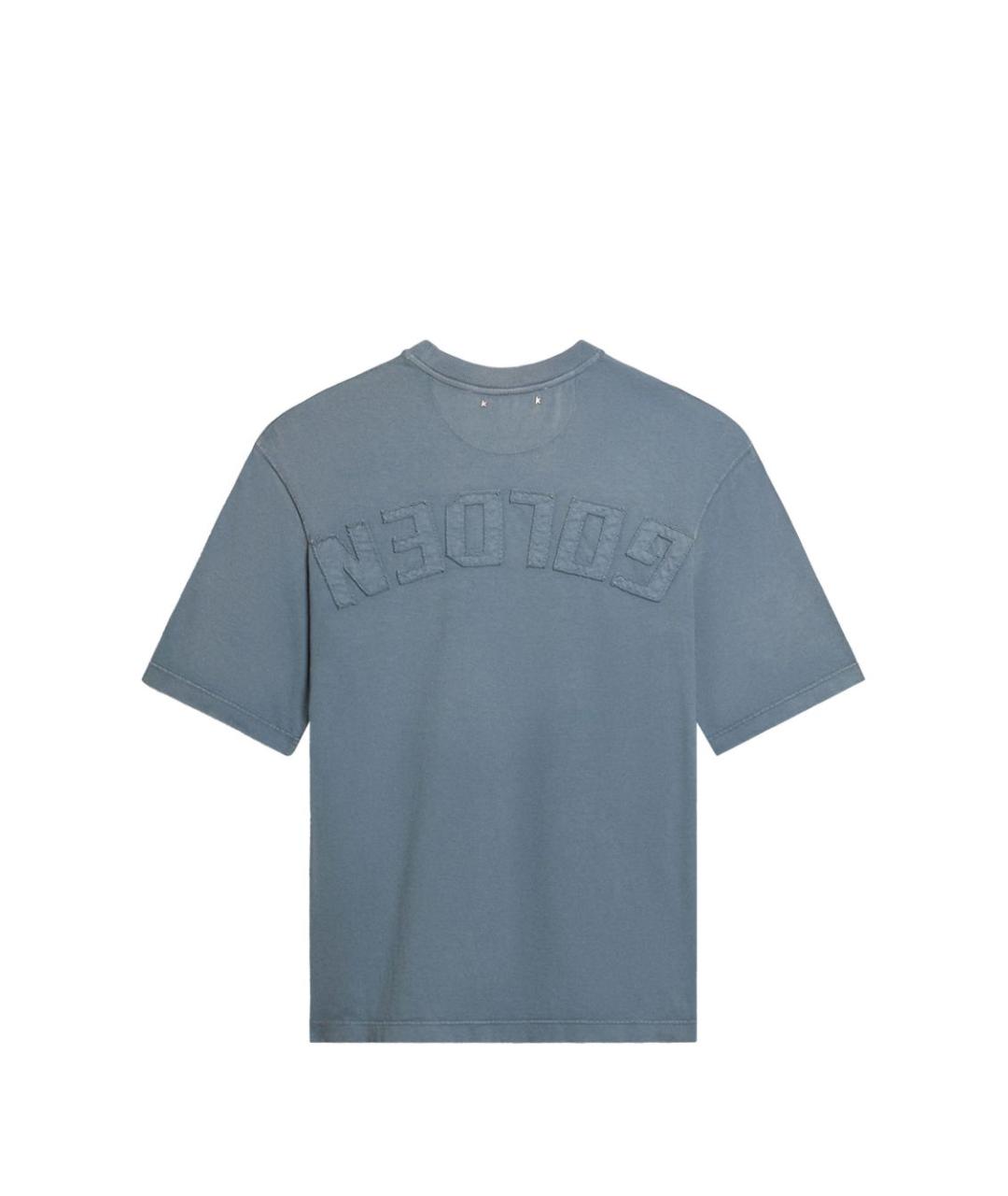 GOLDEN GOOSE DELUXE BRAND Синяя футболка, фото 2