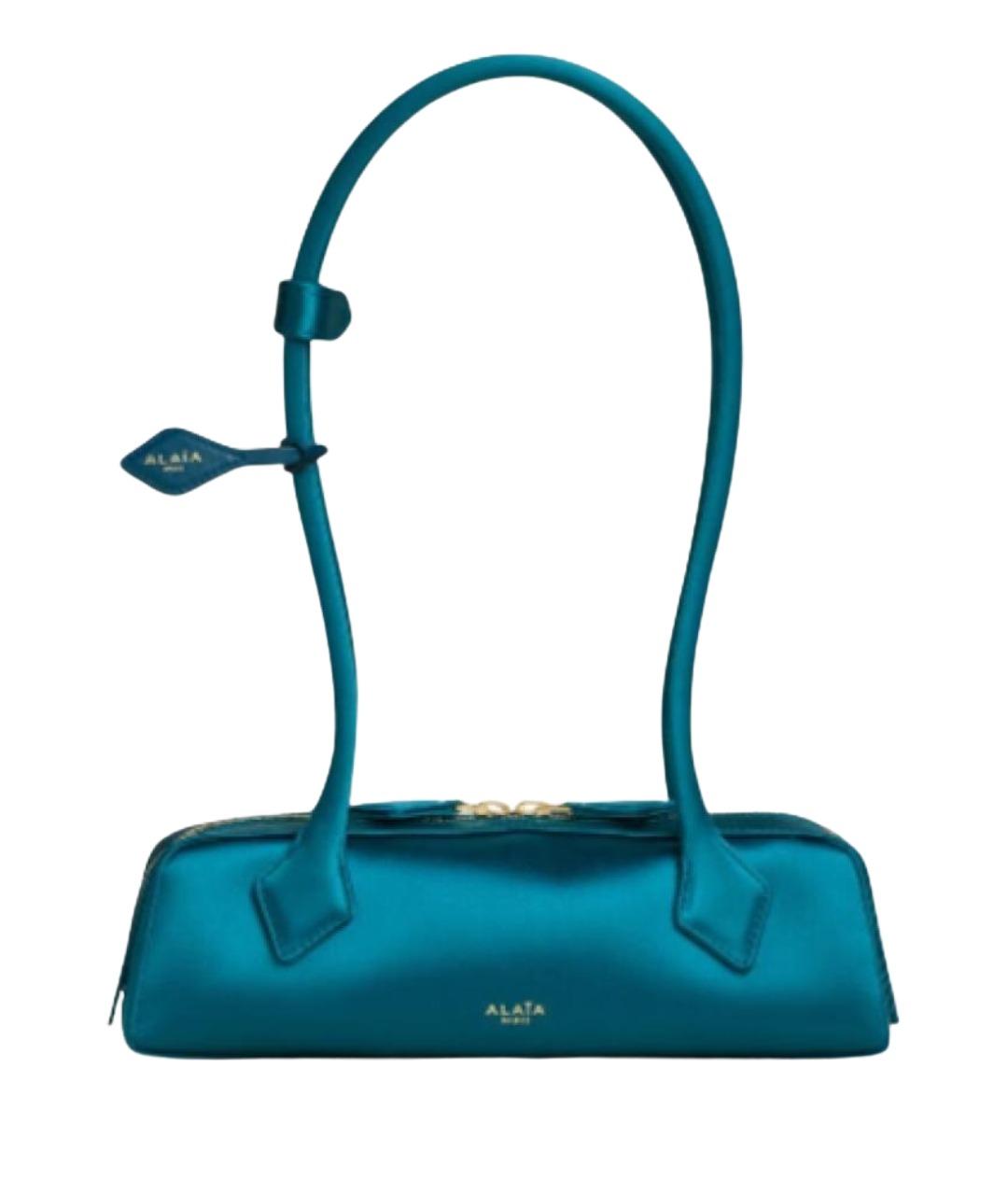 ALAIA Бирюзовая шелковая сумка через плечо, фото 1
