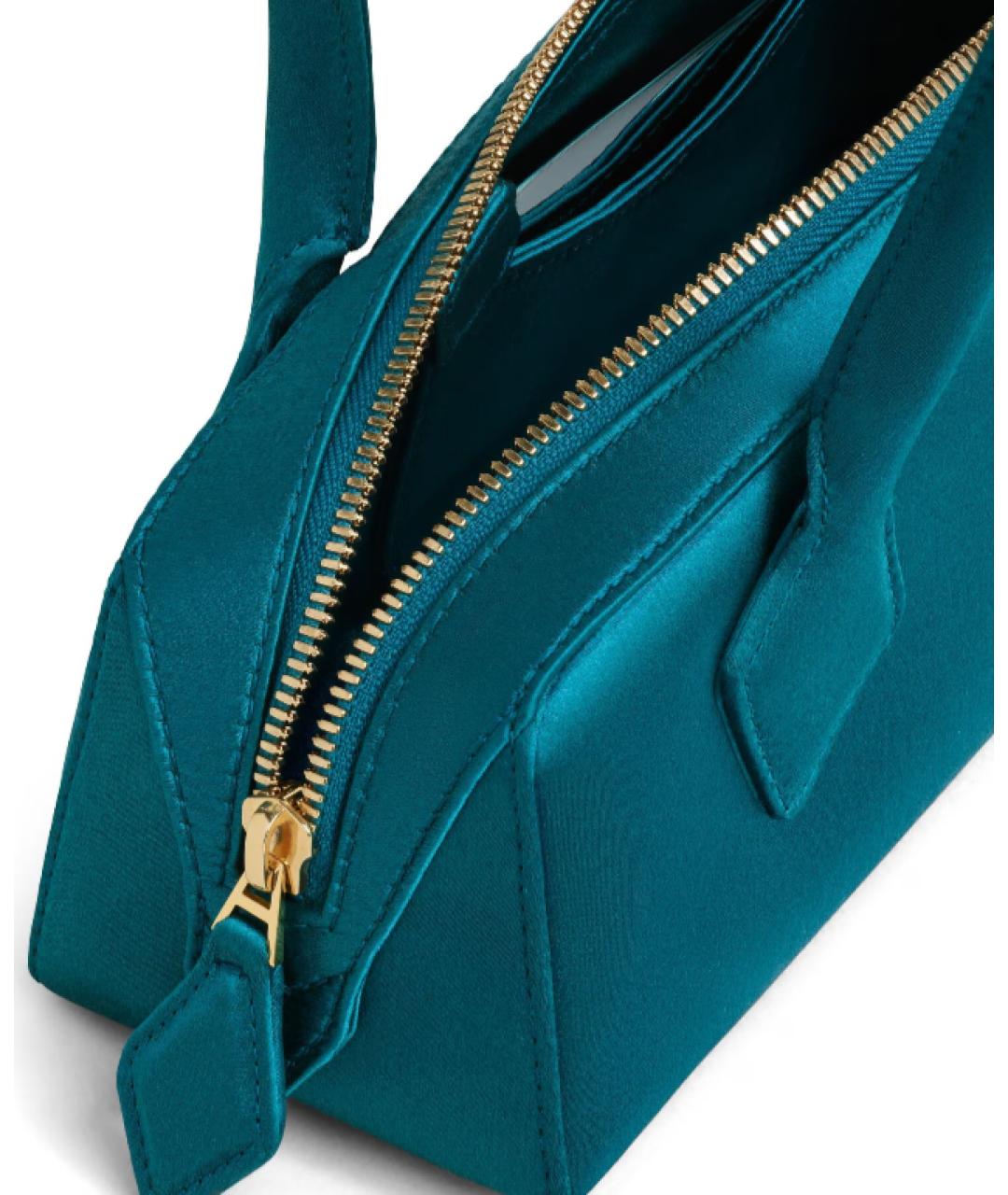 ALAIA Бирюзовая шелковая сумка через плечо, фото 3