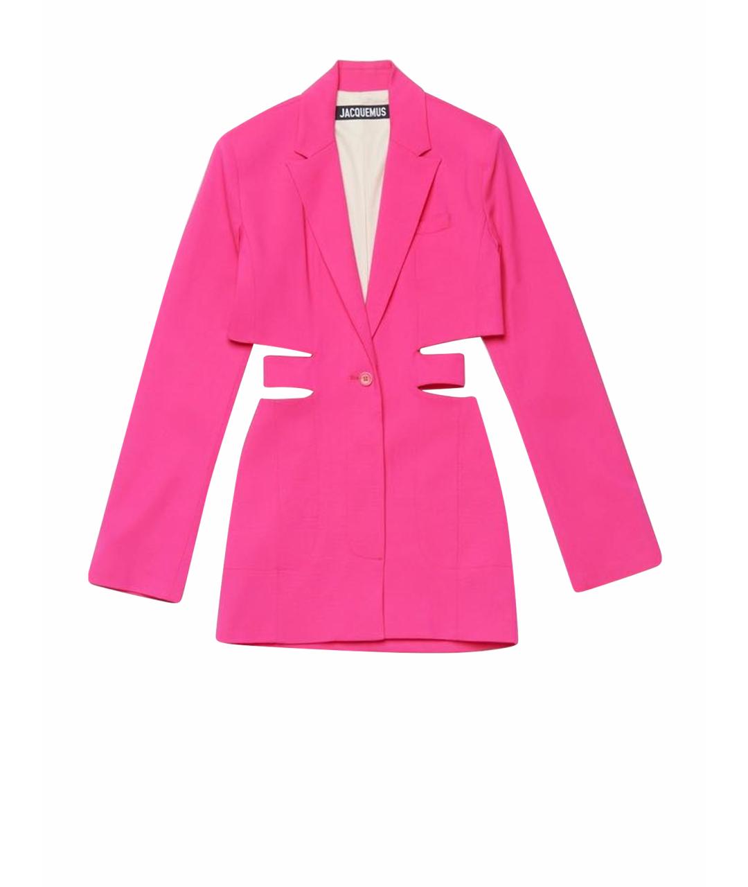 JACQUEMUS Фуксия коктейльное платье, фото 1