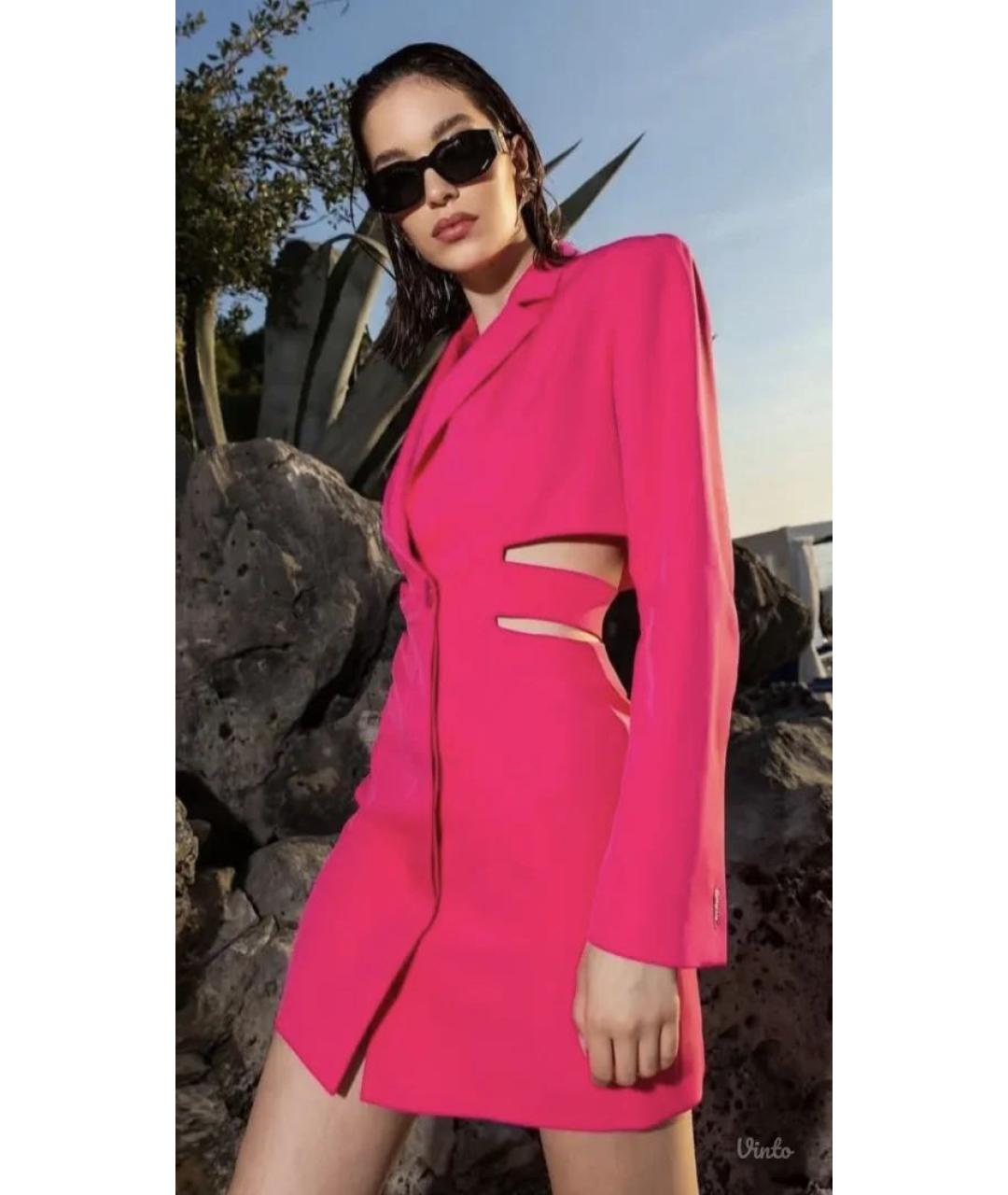 JACQUEMUS Фуксия коктейльное платье, фото 3