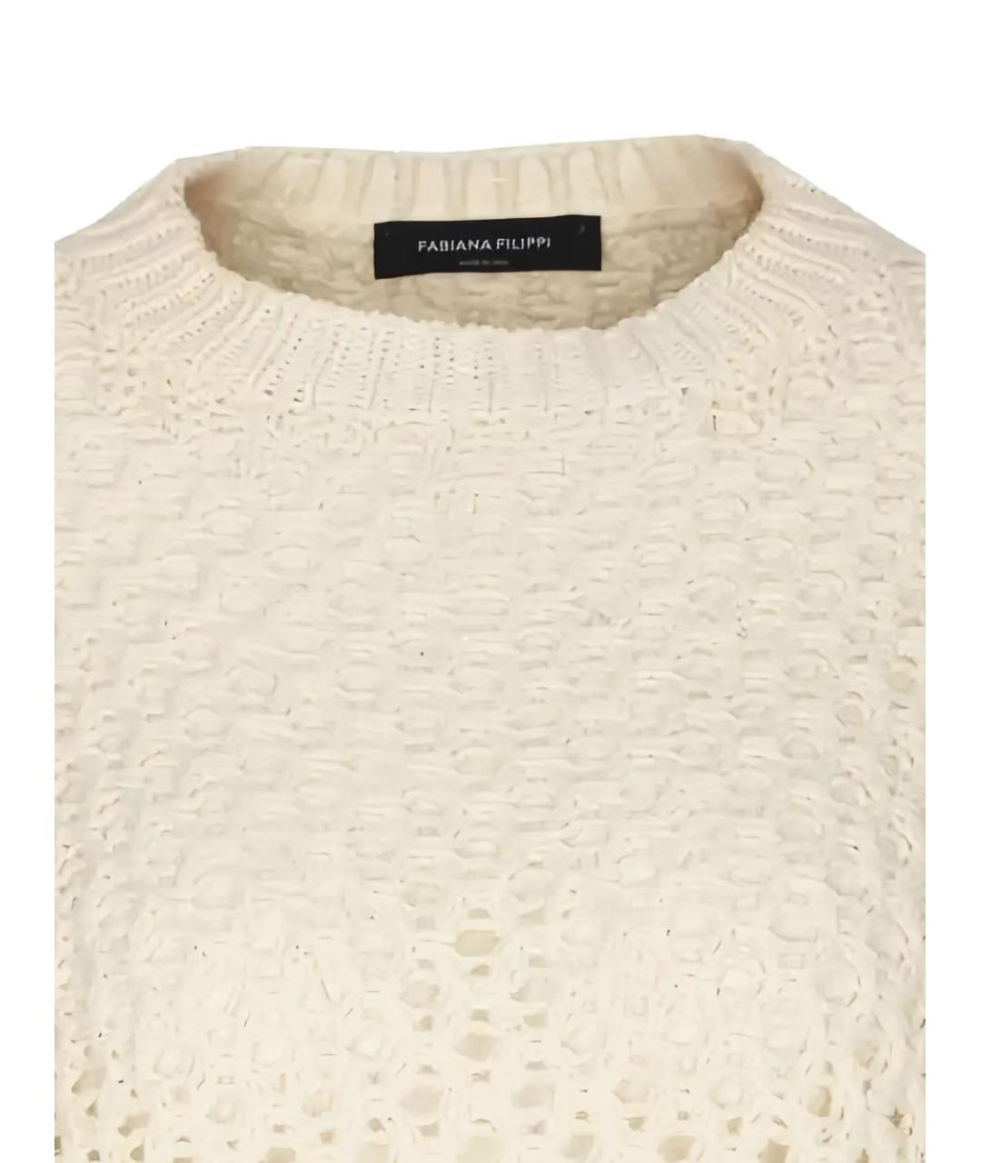 FABIANA FILIPPI Бежевый шерстяной джемпер / свитер, фото 7
