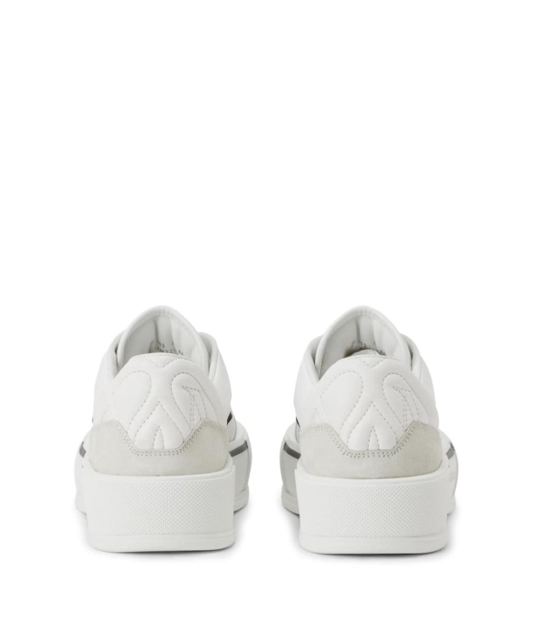 ALEXANDER MCQUEEN Белые текстильные низкие кроссовки / кеды, фото 3
