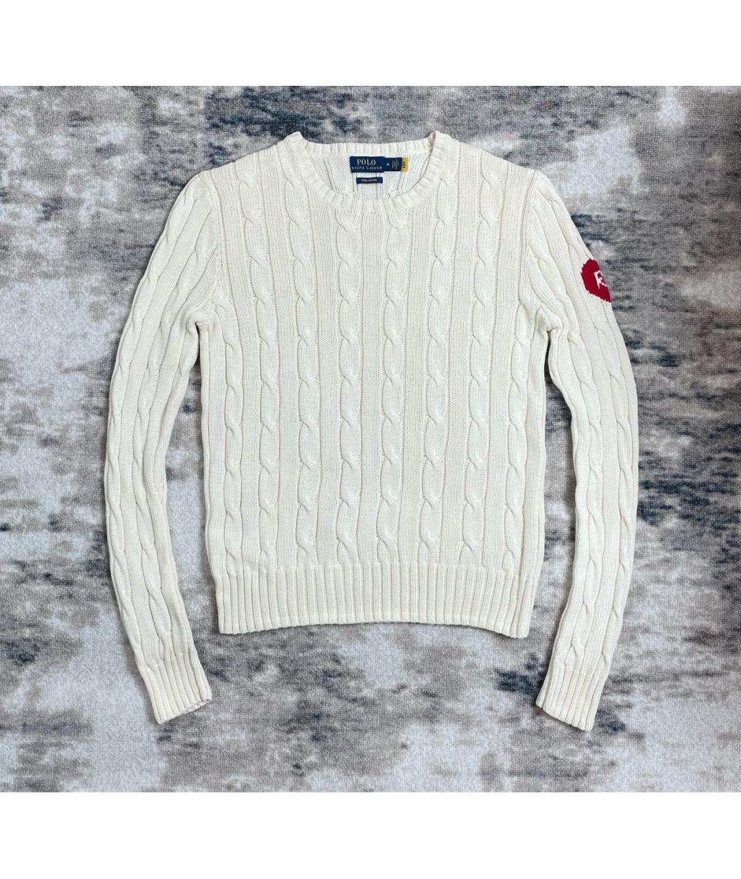 POLO RALPH LAUREN Бежевый хлопковый джемпер / свитер, фото 2